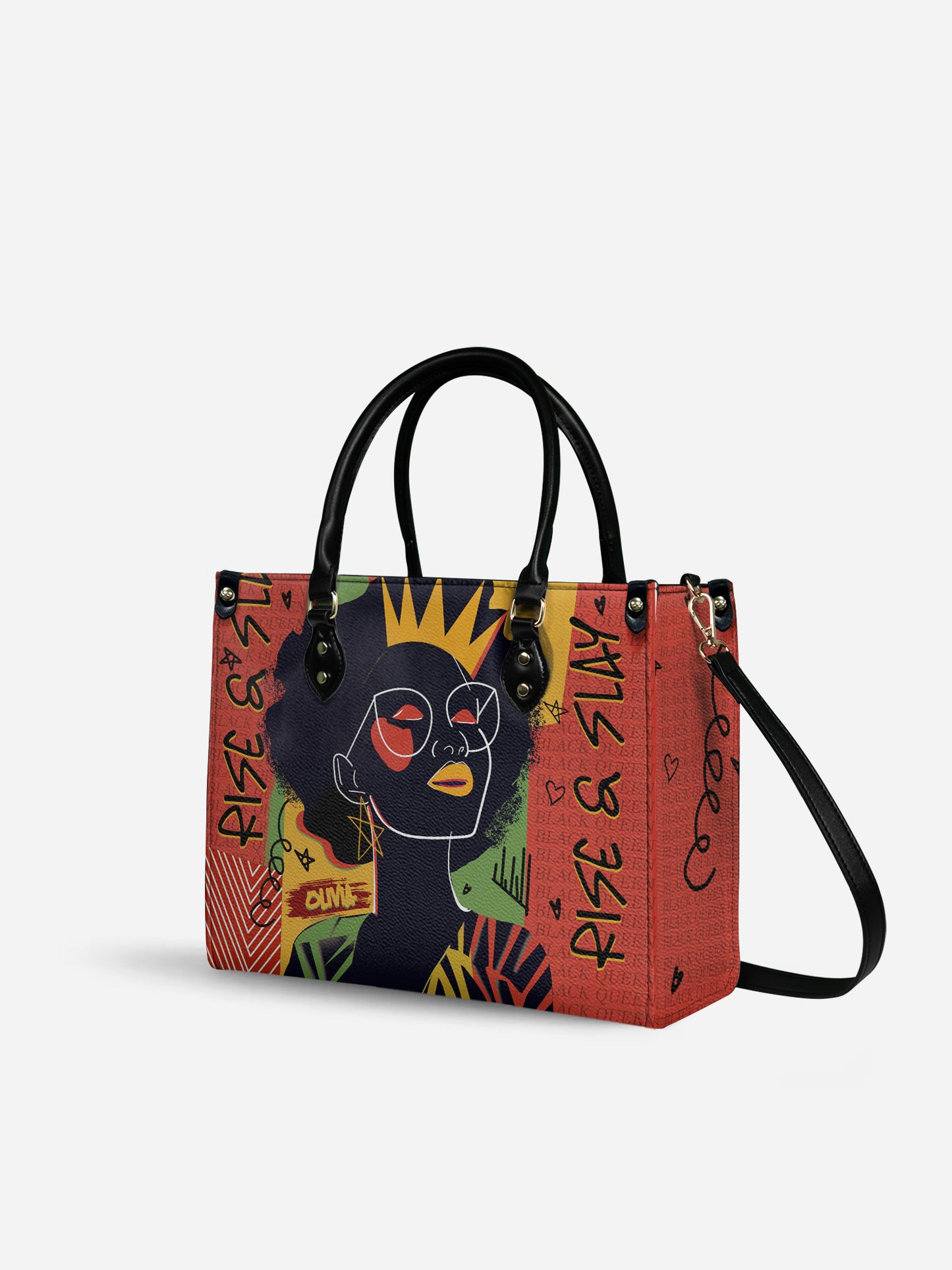 Melaniva Crowned Muse Satchel Red Handbag Deal (FREE WALLET)