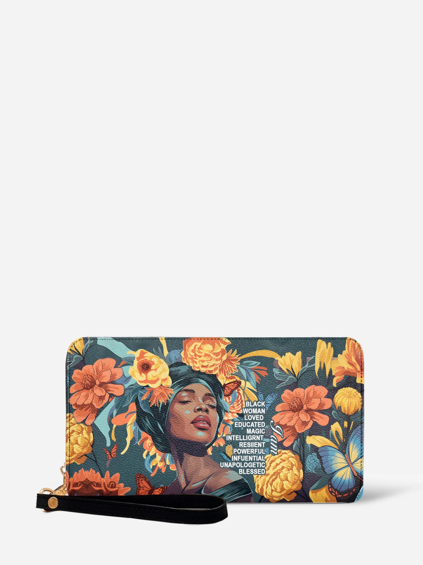 Melaniva Crowned Affirmation Leather Wallet - Melaniva