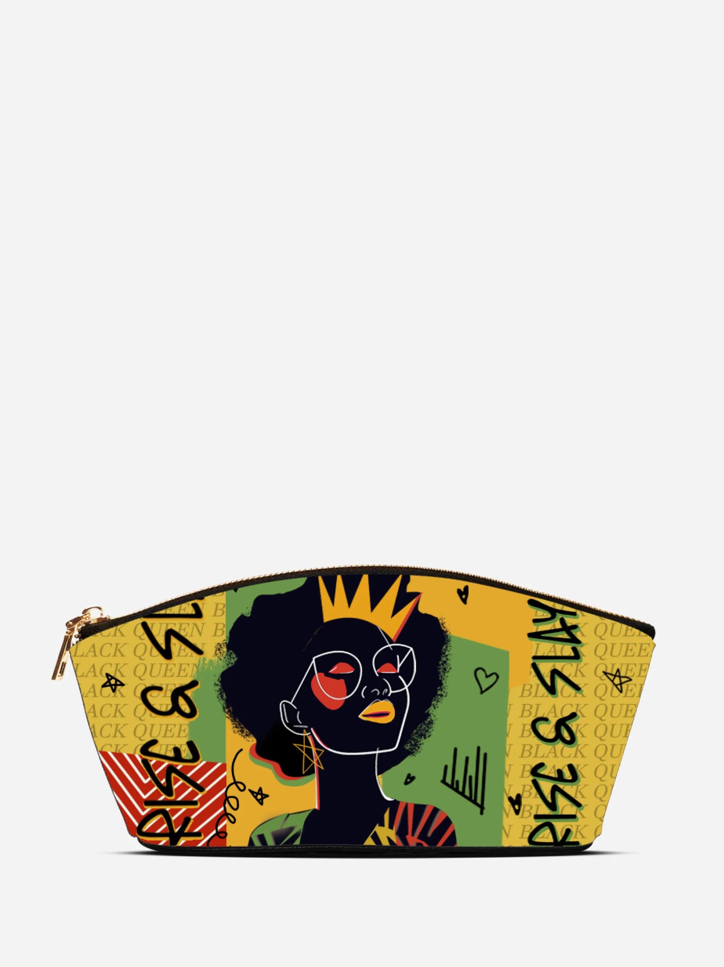 Melaniva Crowned Muse Satchel Yellow Leather Eclipse Makeup Bag - Melaniva