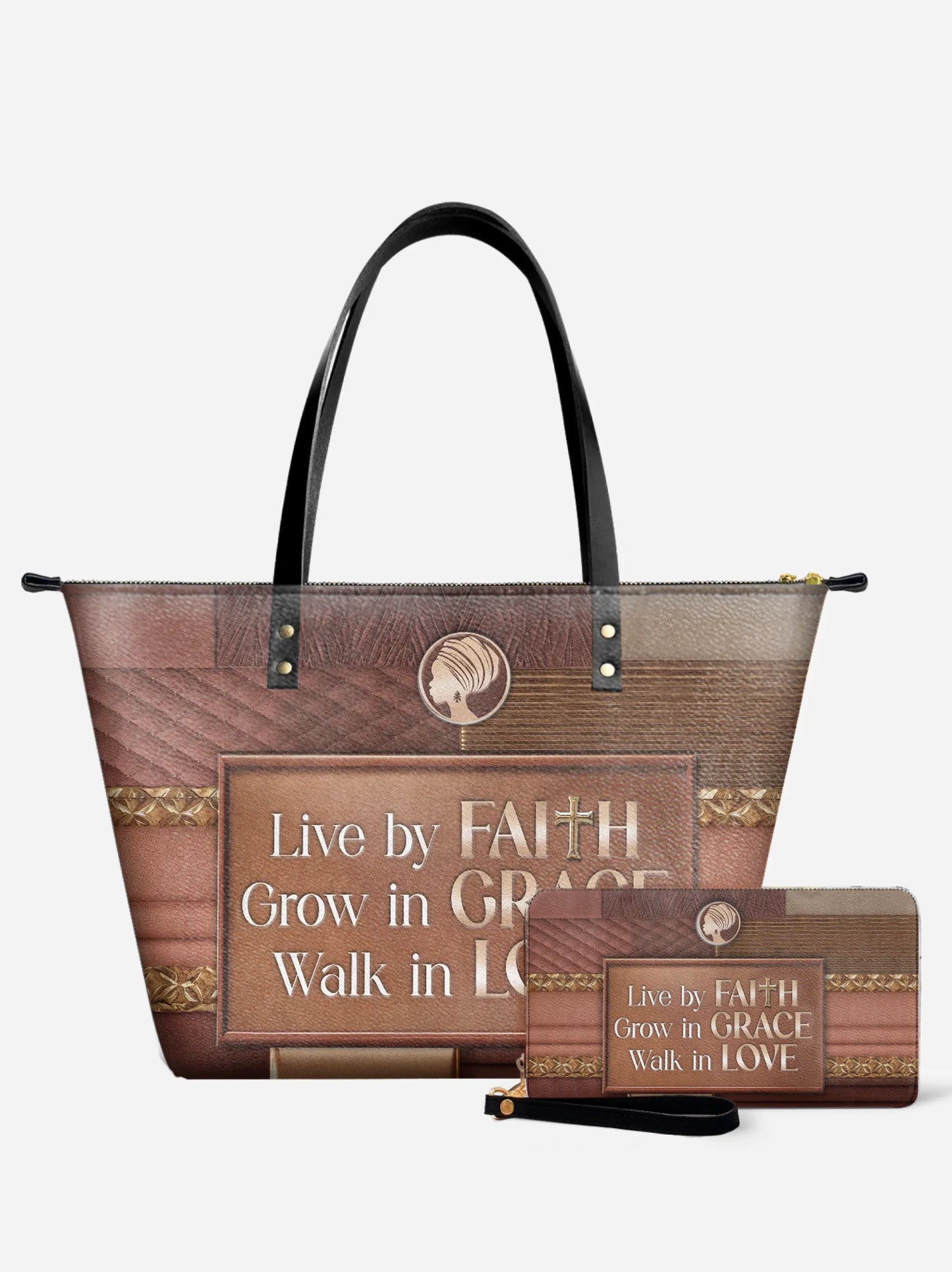 Melaniva Faith & Grace Leather Tote Bag Deal (FREE WALLET) - Melaniva