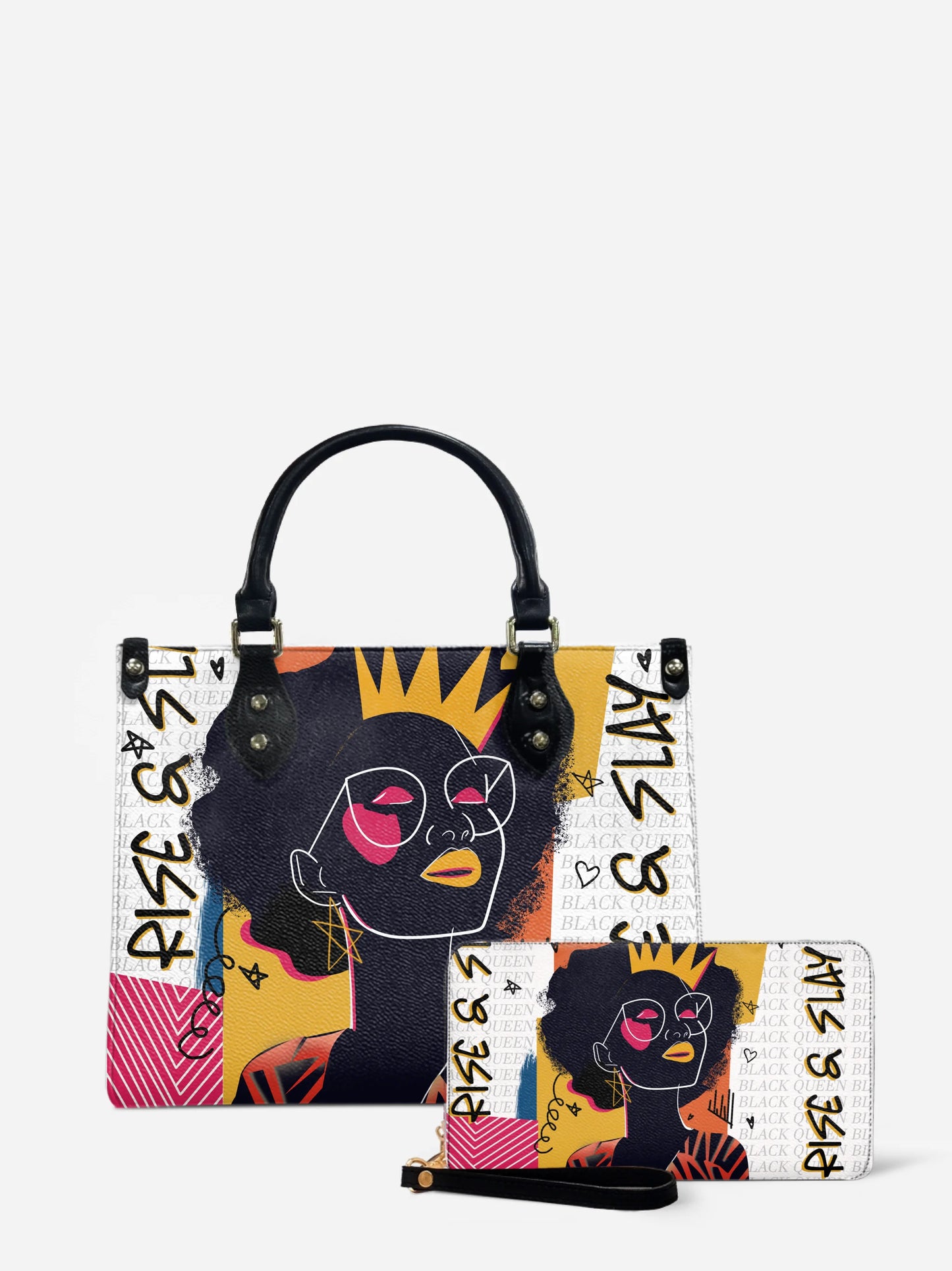 Melaniva Crowned Muse Satchel White Leather HandBag Deal (FREE WALLET) - Melaniva