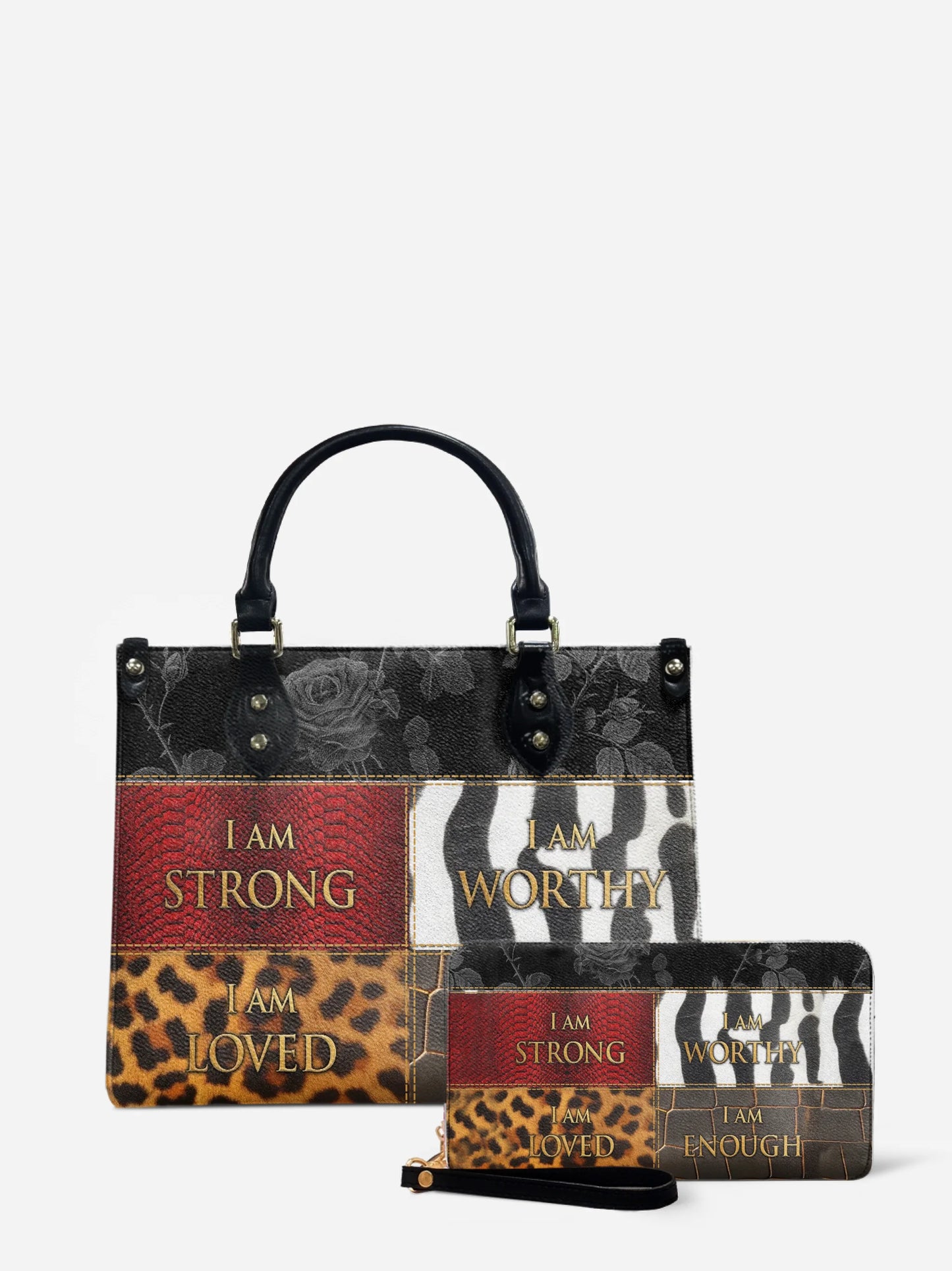 Melaniva Patchwork of Power Leather Handbag Deal (FREE WALLET) - Melaniva