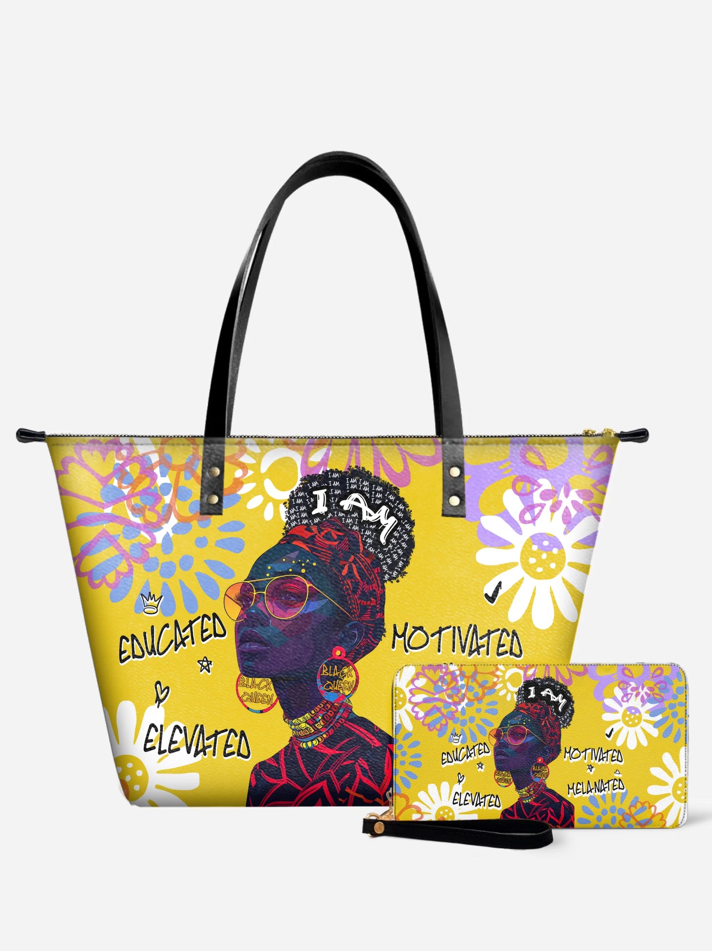 Melaniva I Am Elevated Leather Tote Bag Deal (FREE WALLET) - Melaniva