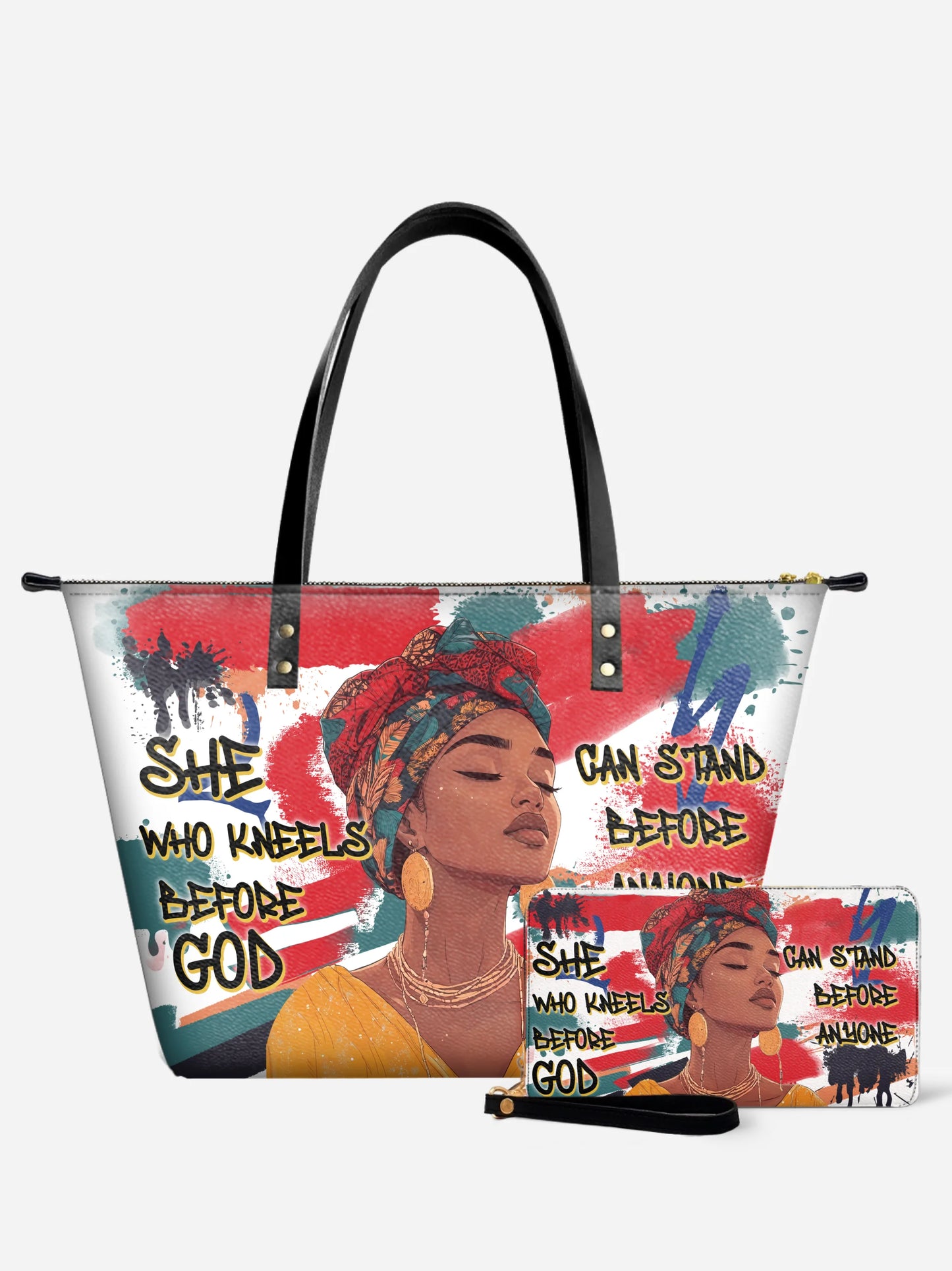 Melaniva Stand Fearless Faith Leather Tote Bag Deal (FREE WALLET) - Melaniva