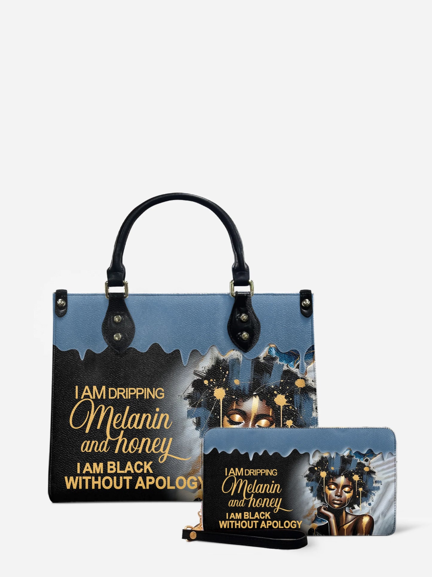 Melaniva Dripping Melanin Power Leather Handbag Deal (FREE WALLET) - Melaniva
