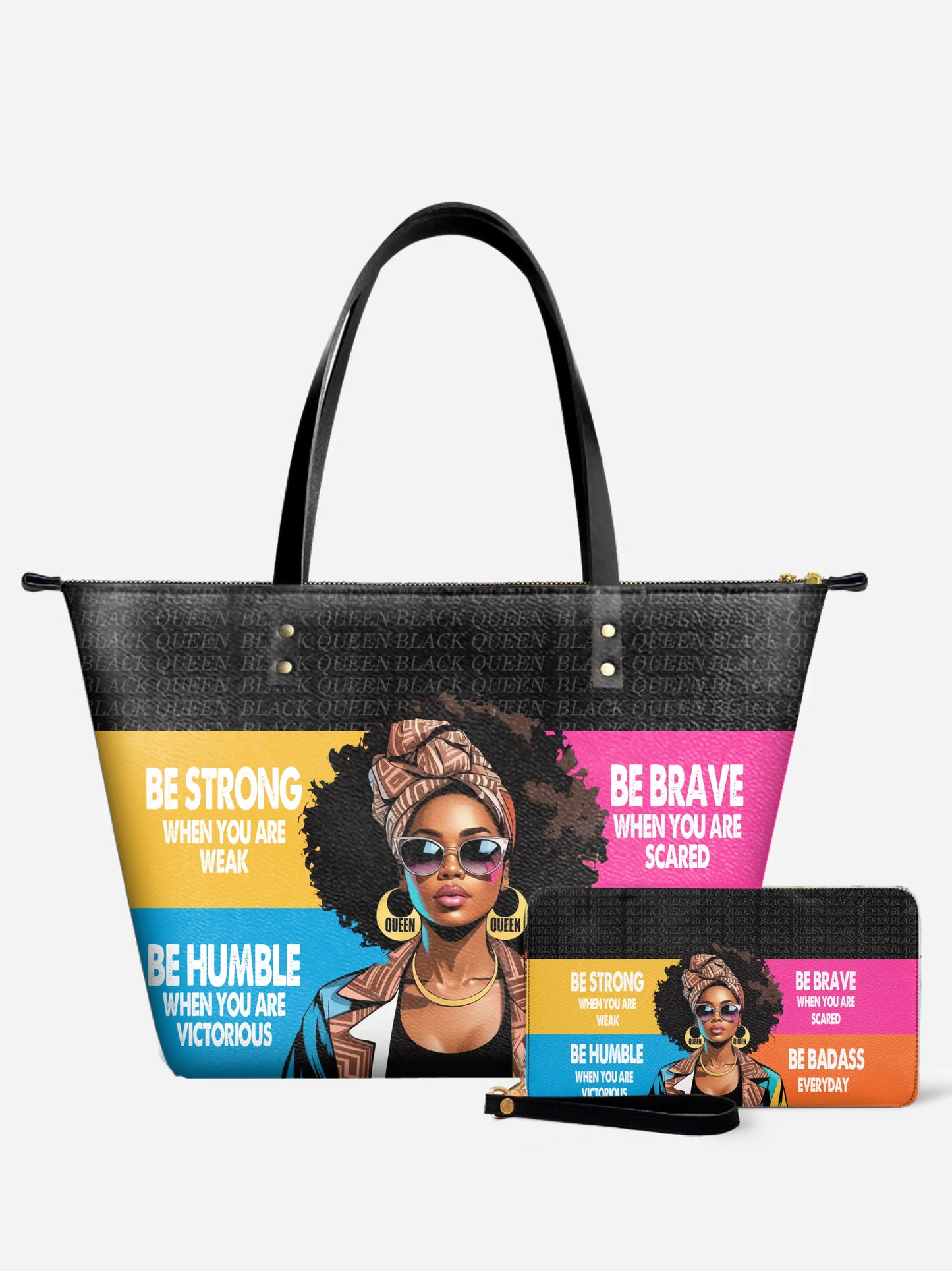 Melaniva Queen in Color Leather Tote Bag Deal (FREE WALLET) - Melaniva