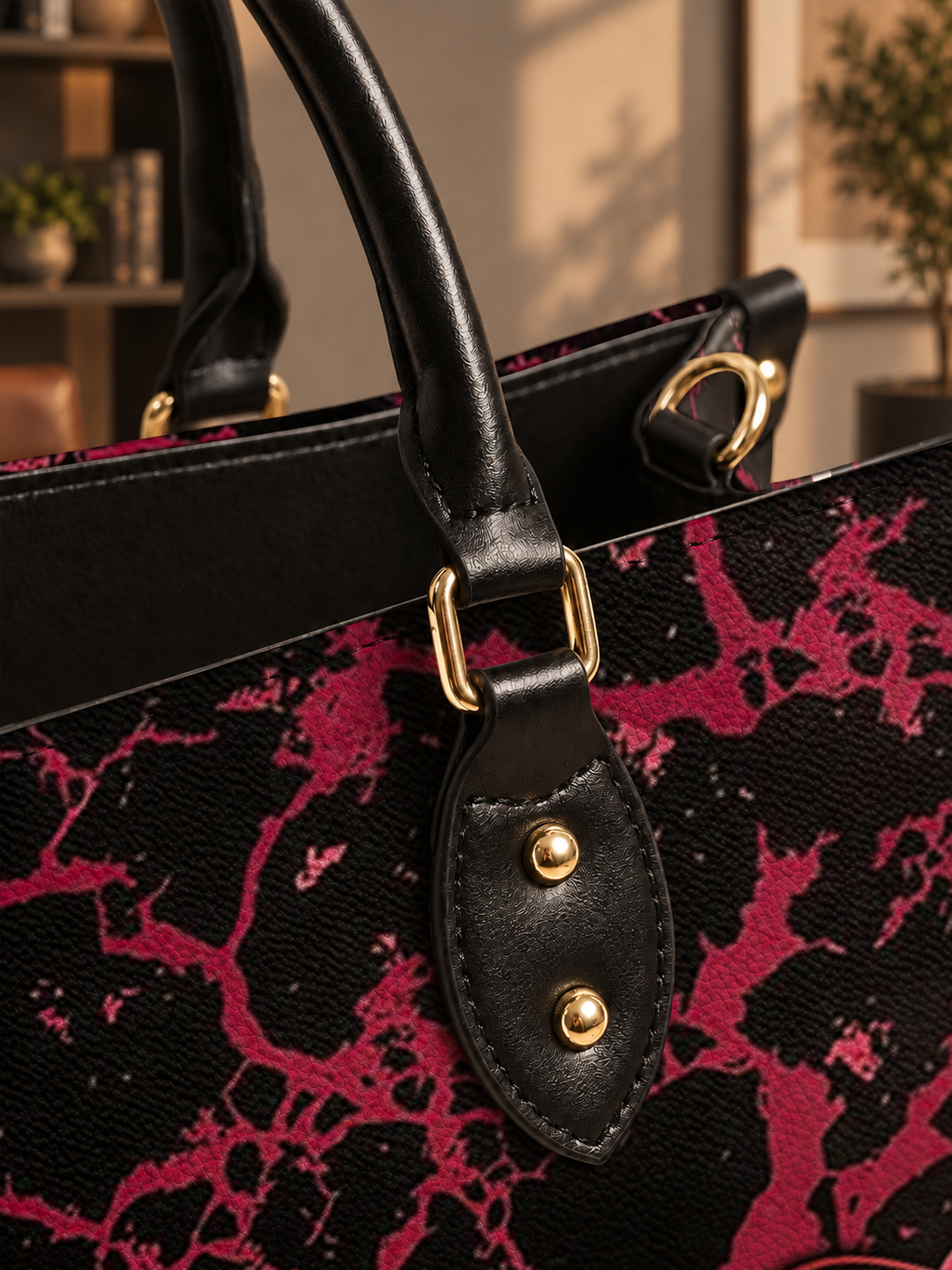 Offre de sac à main en cuir Melaniva « Timeless Ebony Grace »