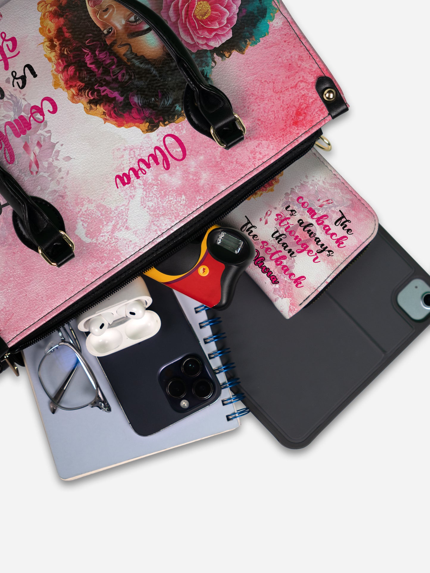 Melaniva Stronger in Pink Leather Handbag Deal