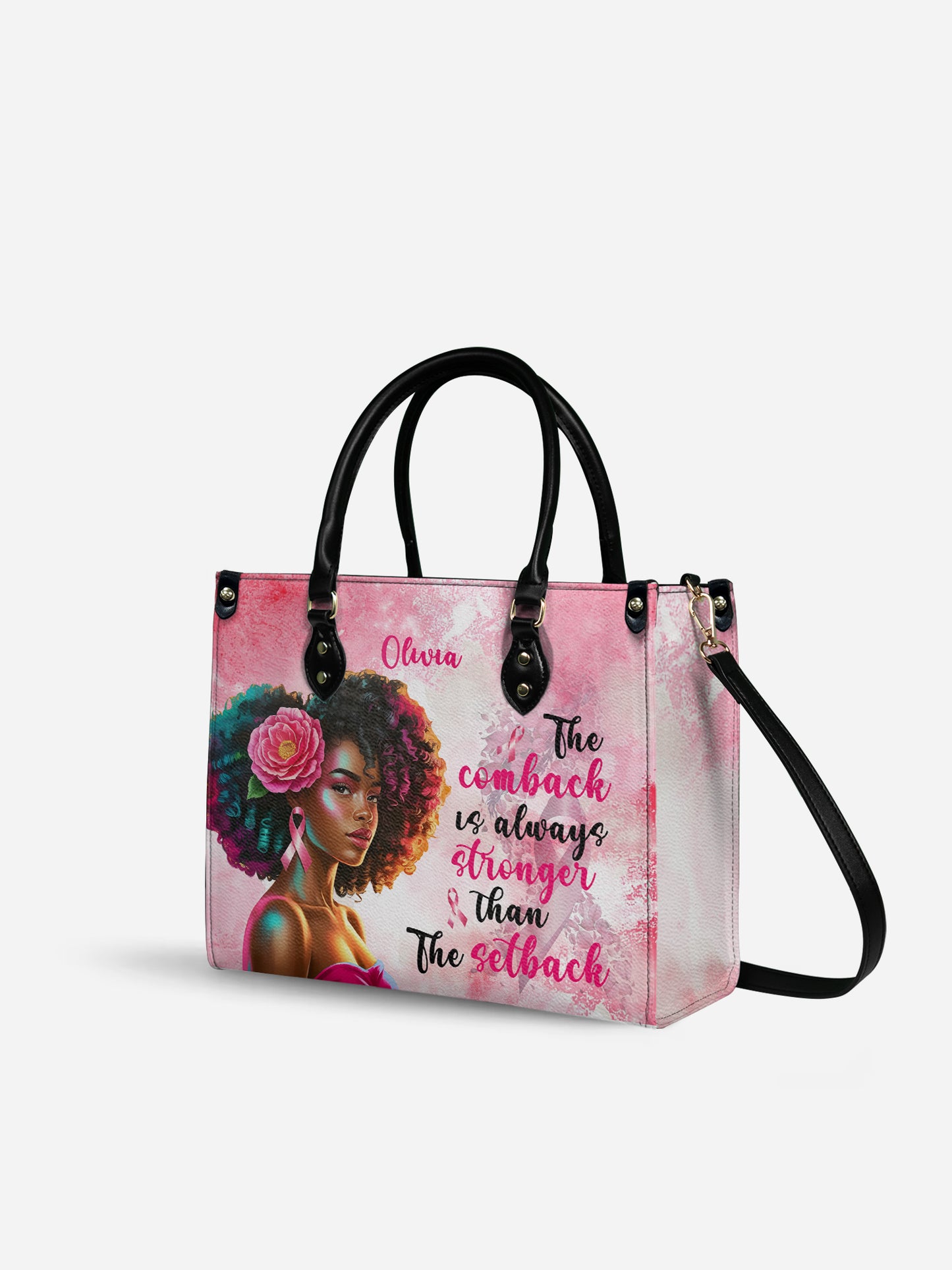 Melaniva Stronger in Pink Leather Handbag Deal