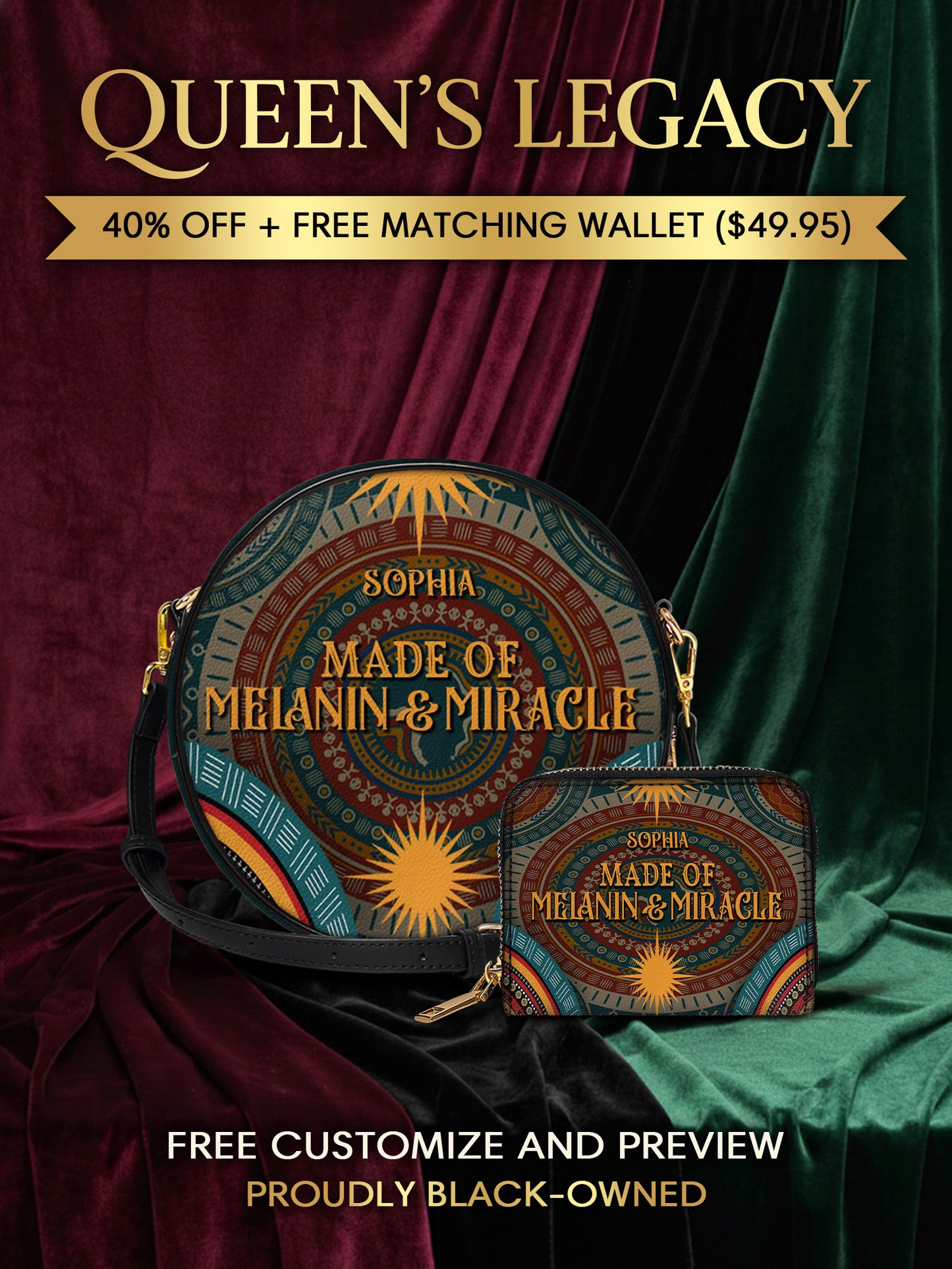 Melaniva “Melanin & Miracle” Leather Circle Crossbag Deal - Melaniva