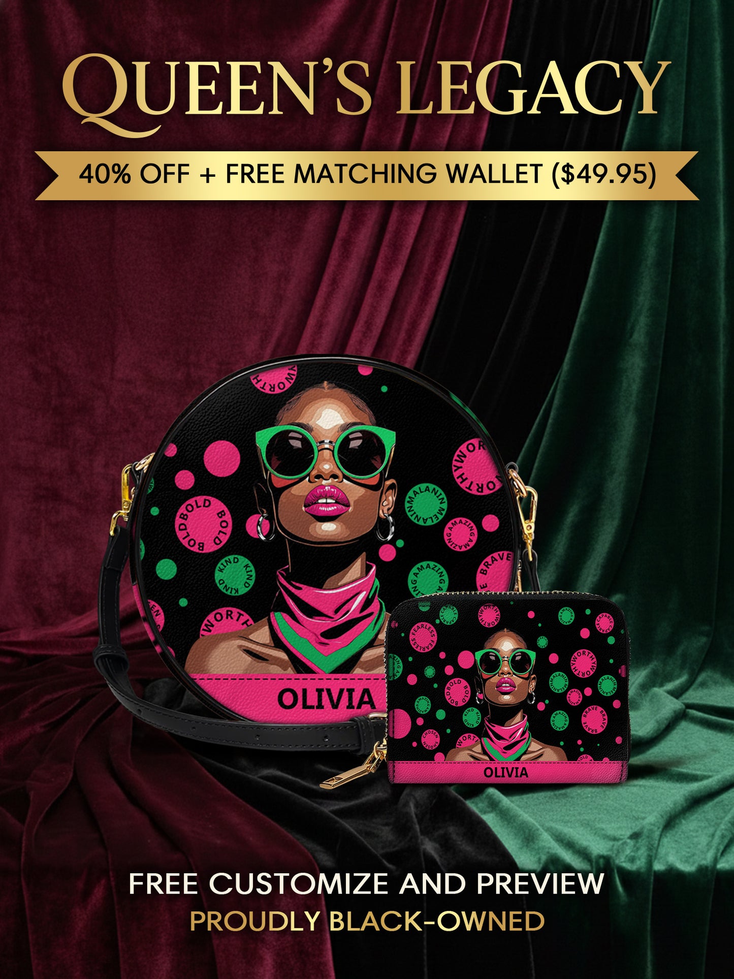 Melaniva "Fearless Beauty Rising" Leather Circle Crossbag Deal - Melaniva