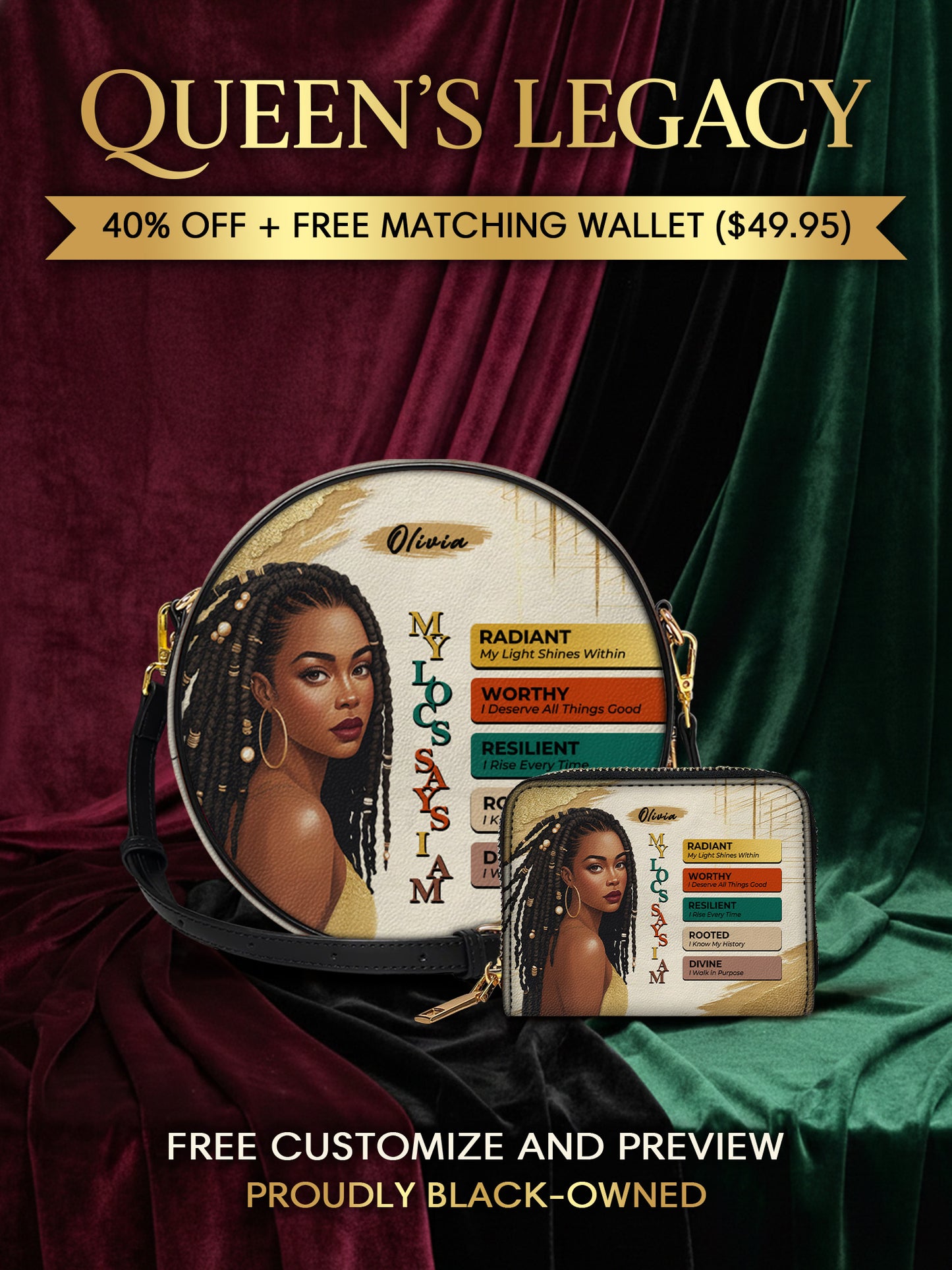 Melaniva “The Power of I Am” Leather Circle Crossbag Deal - Melaniva