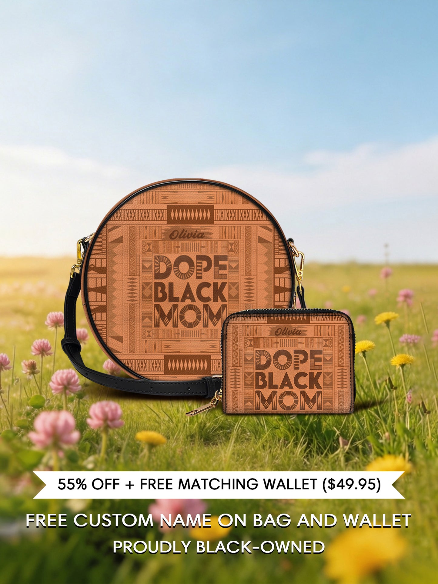 Melaniva Dope Mom Leather Circle Crossbag Deal - Melaniva