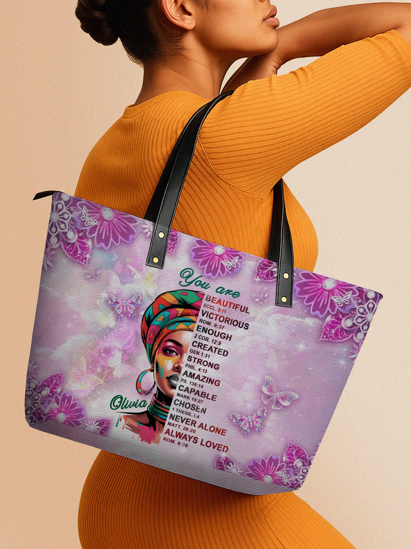 Melaniva Butterfly Blessing Leather Tote Bag Deal (FREE WALLET)