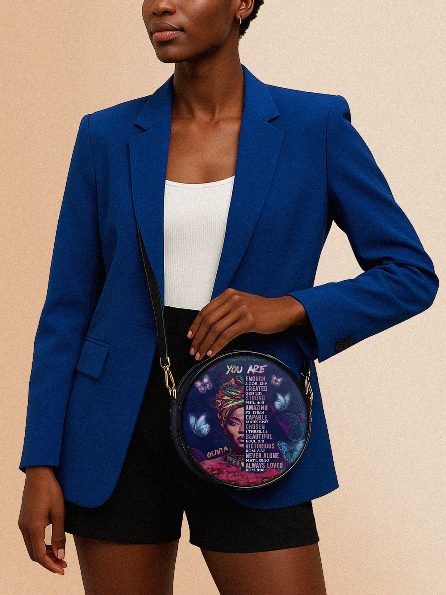Melaniva Declaration of You Leather Circle Crossbody Bag