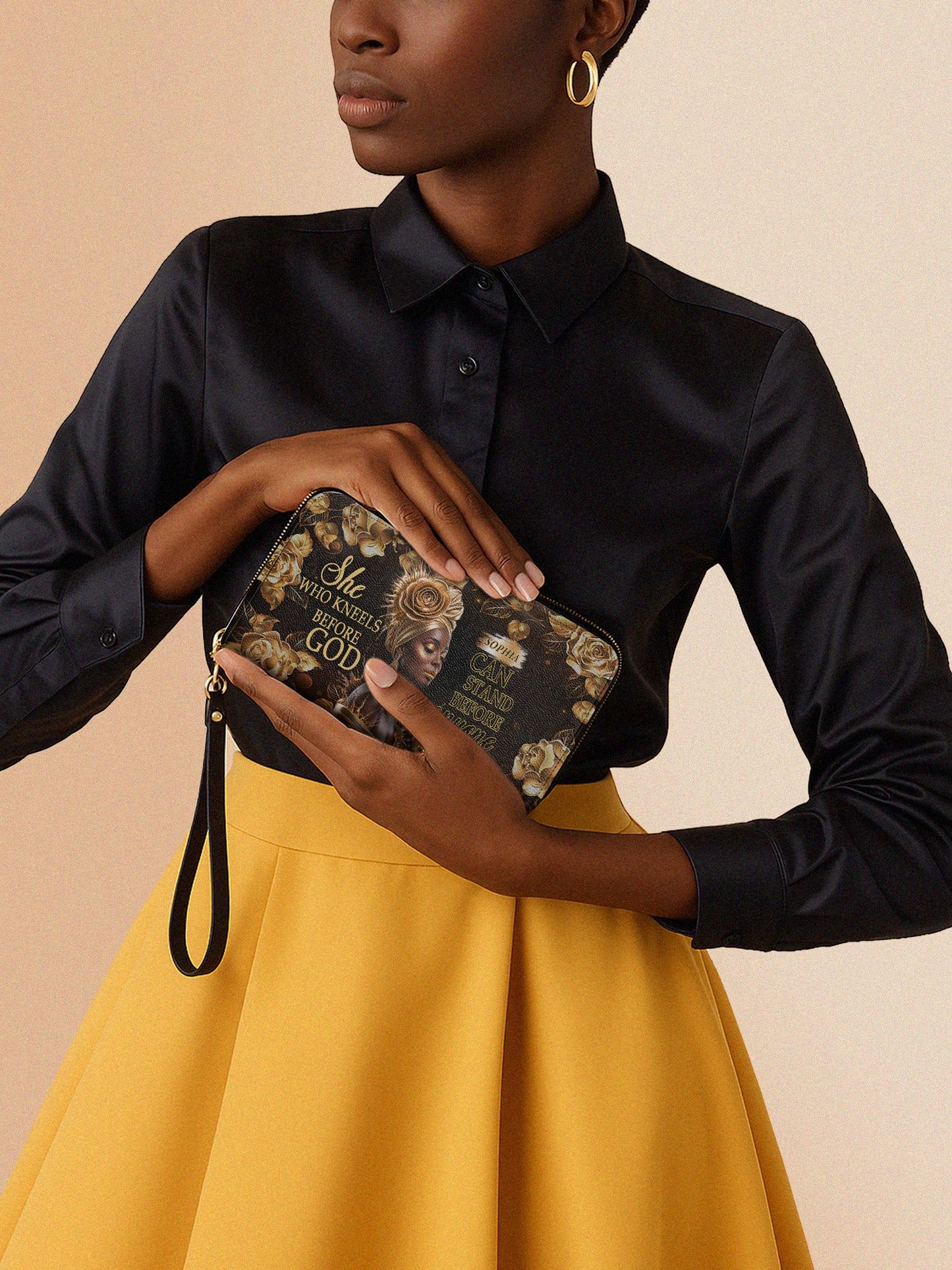 Melaniva Kneel and Rise Leather Wallet