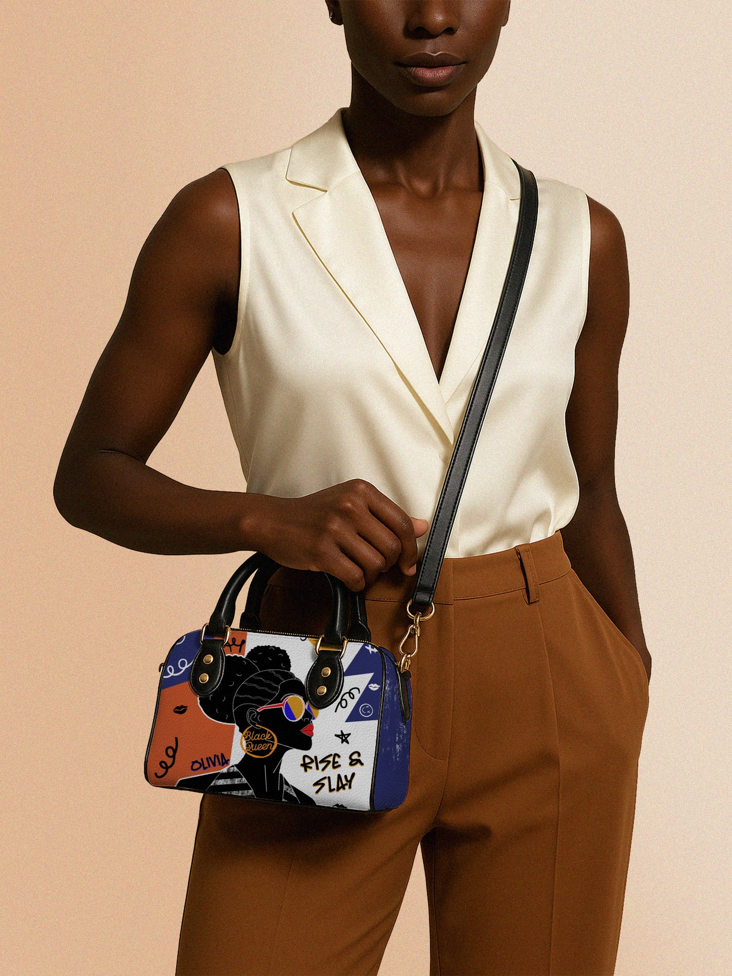 Melaniva Rise & Slay Satchel Leather Mini Satchel