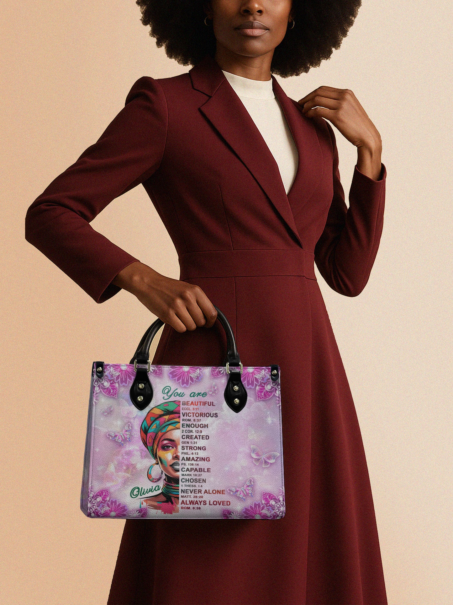 Melaniva Butterfly Blessing Leather Handbag Deal (FREE WALLET)