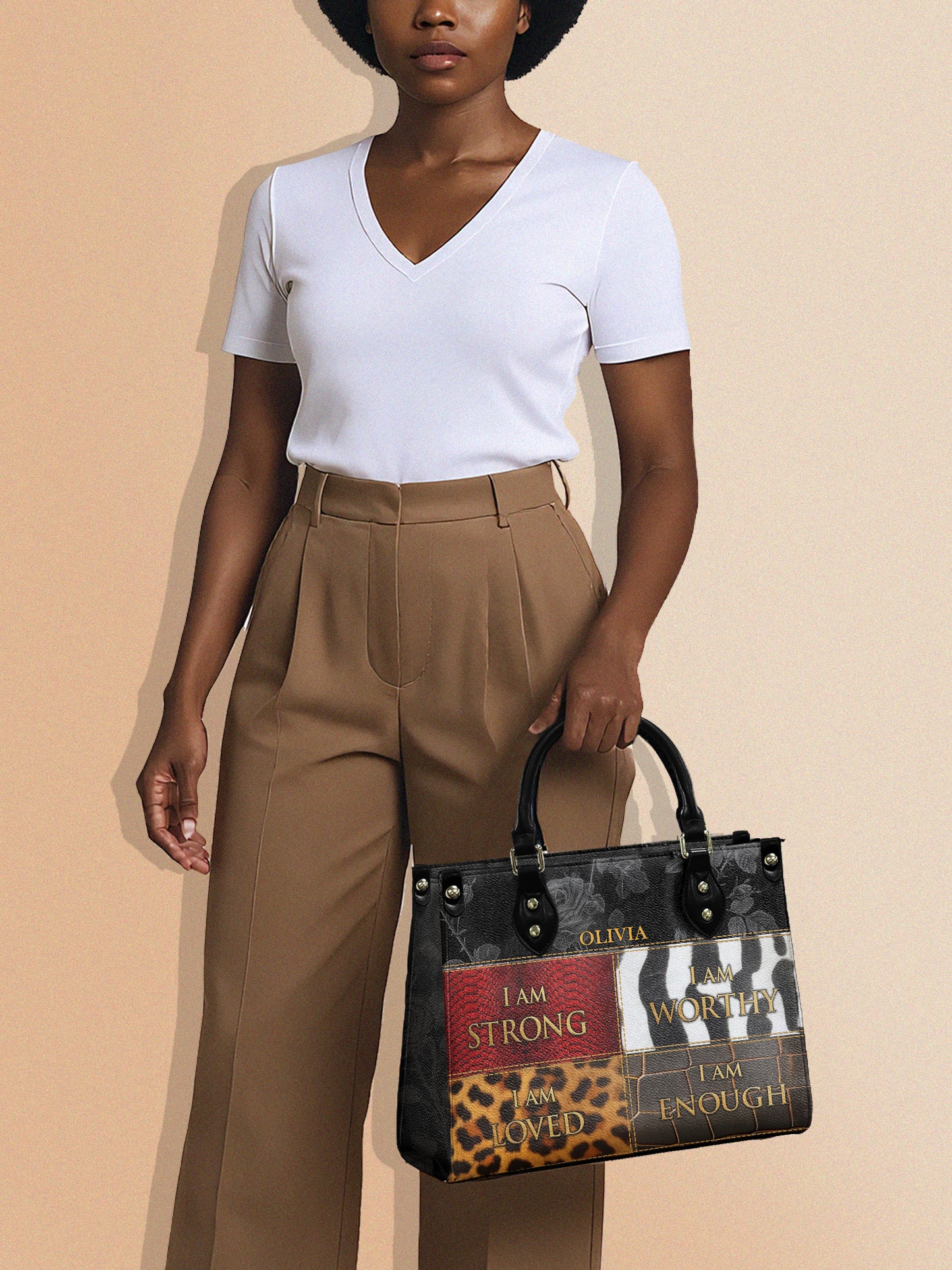 Melaniva Patchwork of Power Leather Handbag Deal (FREE WALLET)