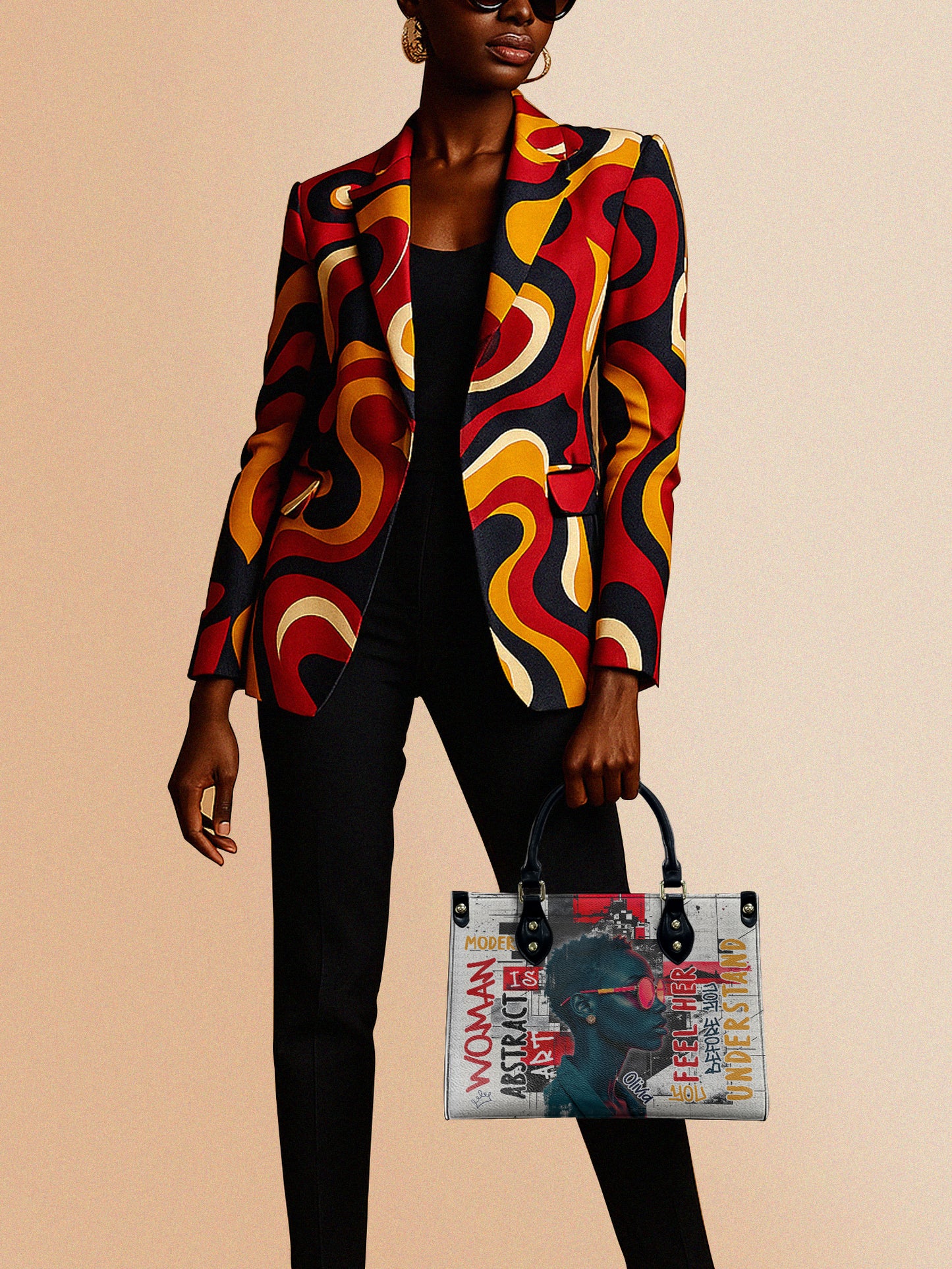 Melaniva Graffiti Art Purse Afrocentric Abstract Woman Handbag Deal