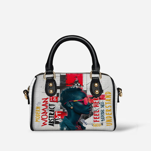 Melaniva Graffiti Art Purse Afrocentric Abstract Woman Leather Mini Satchel