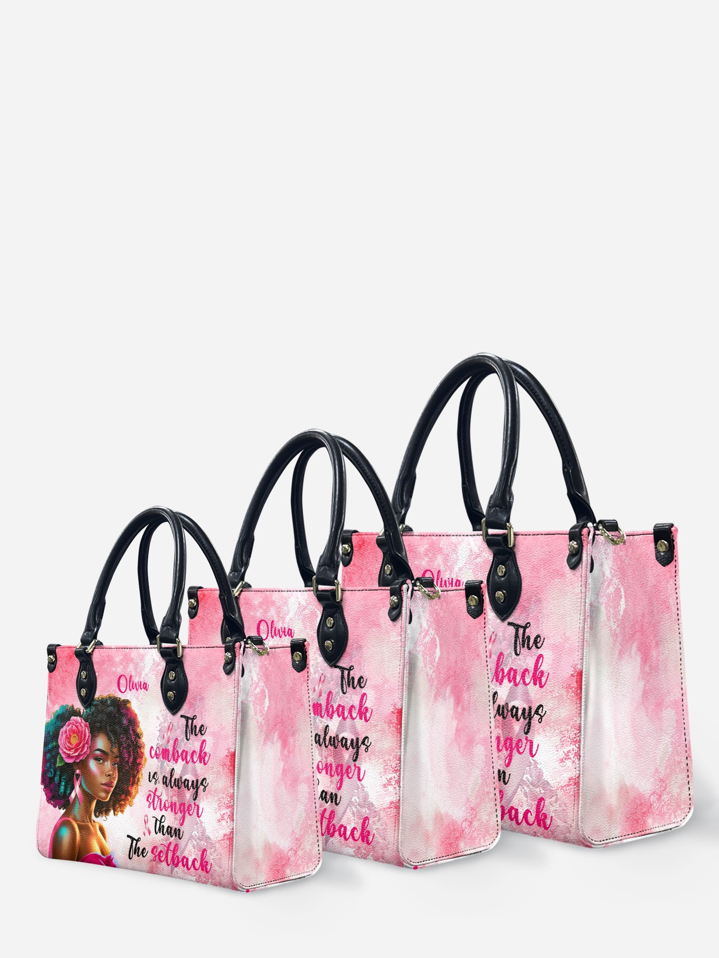 Melaniva Stronger in Pink Leather Handbag Deal