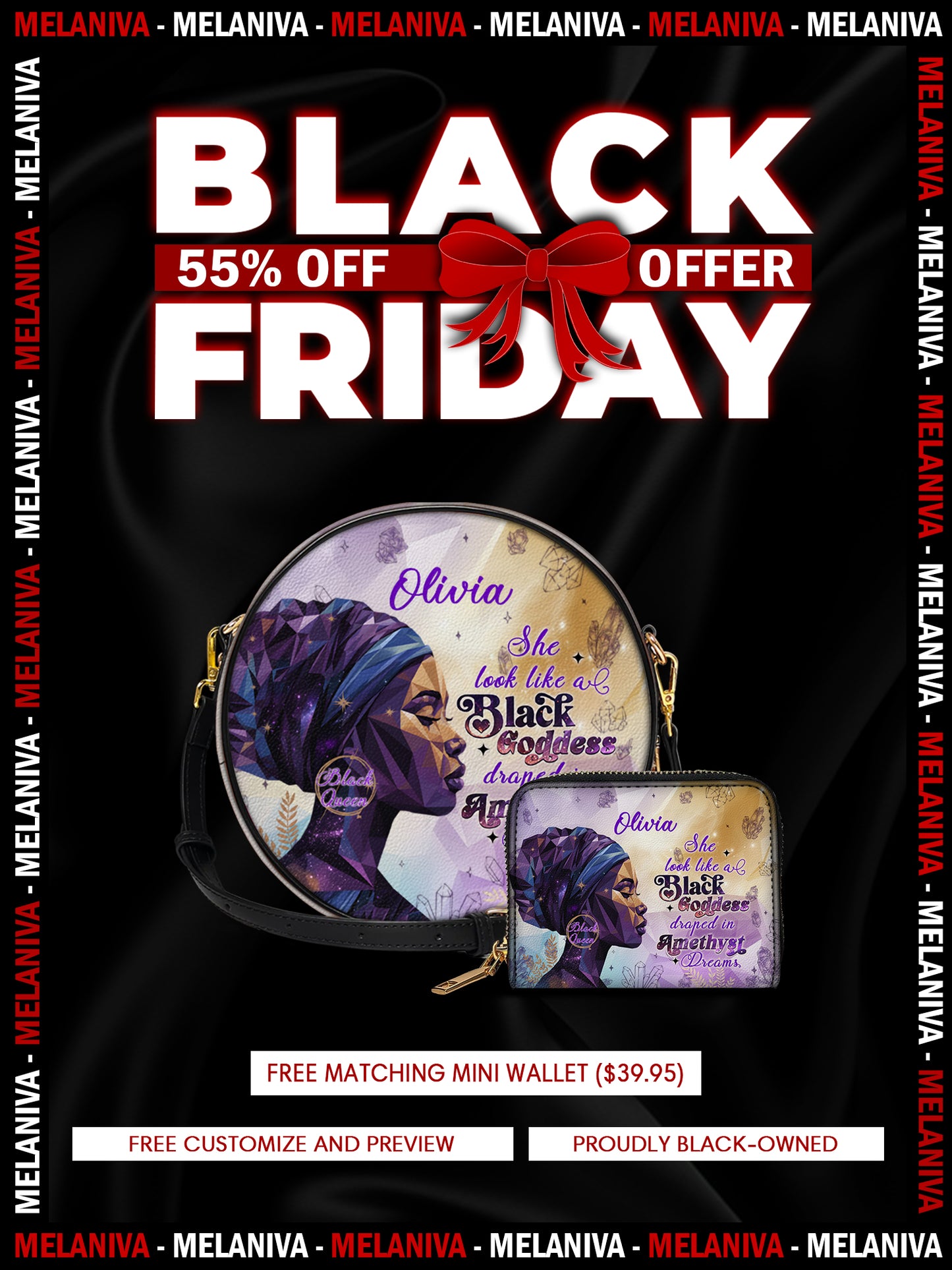 Melaniva "Amethyst Dreams" Leather Circle Crossbag Deal