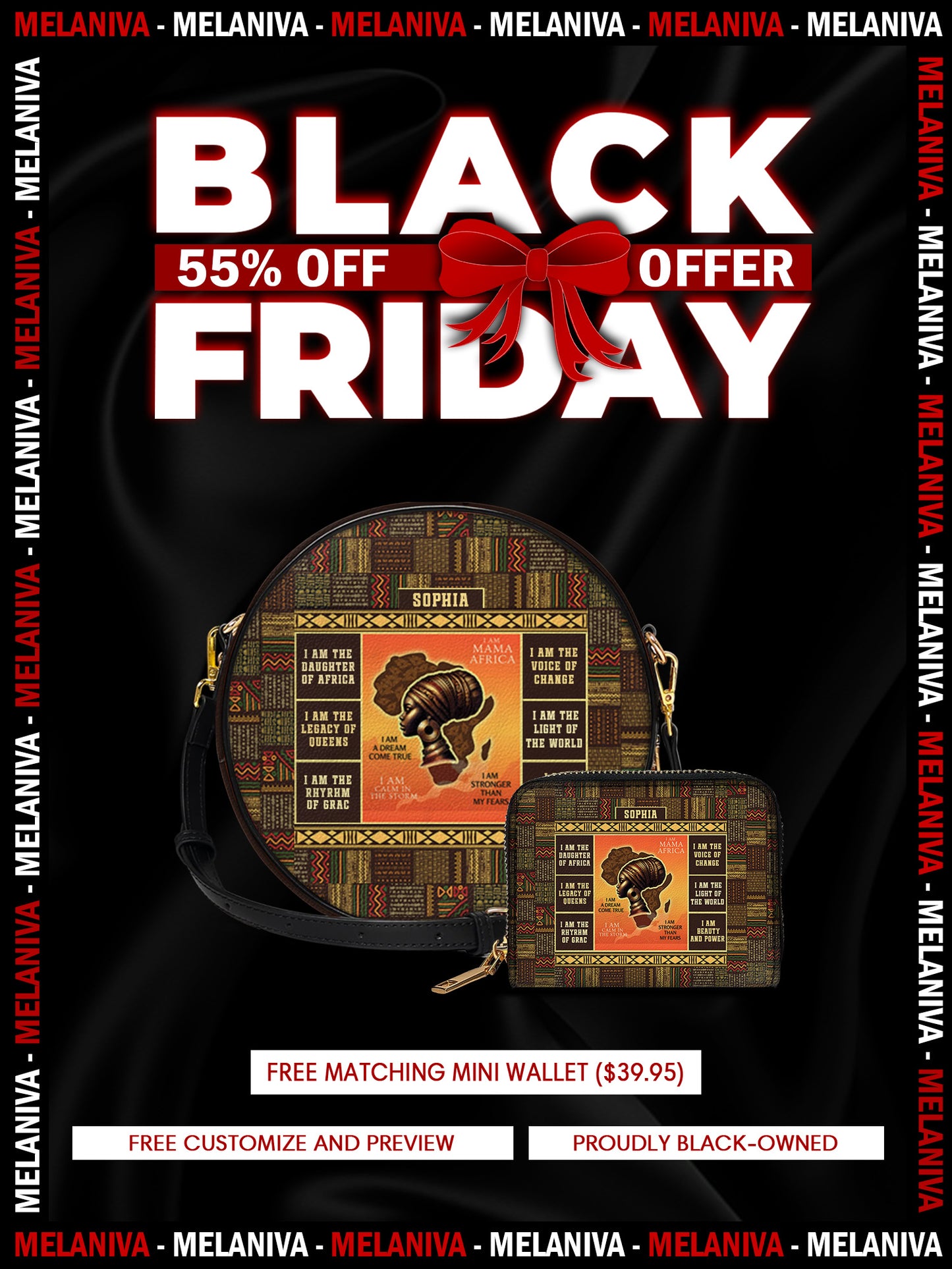 Melaniva “Mama Africa” Leather Circle Crossbag Deal