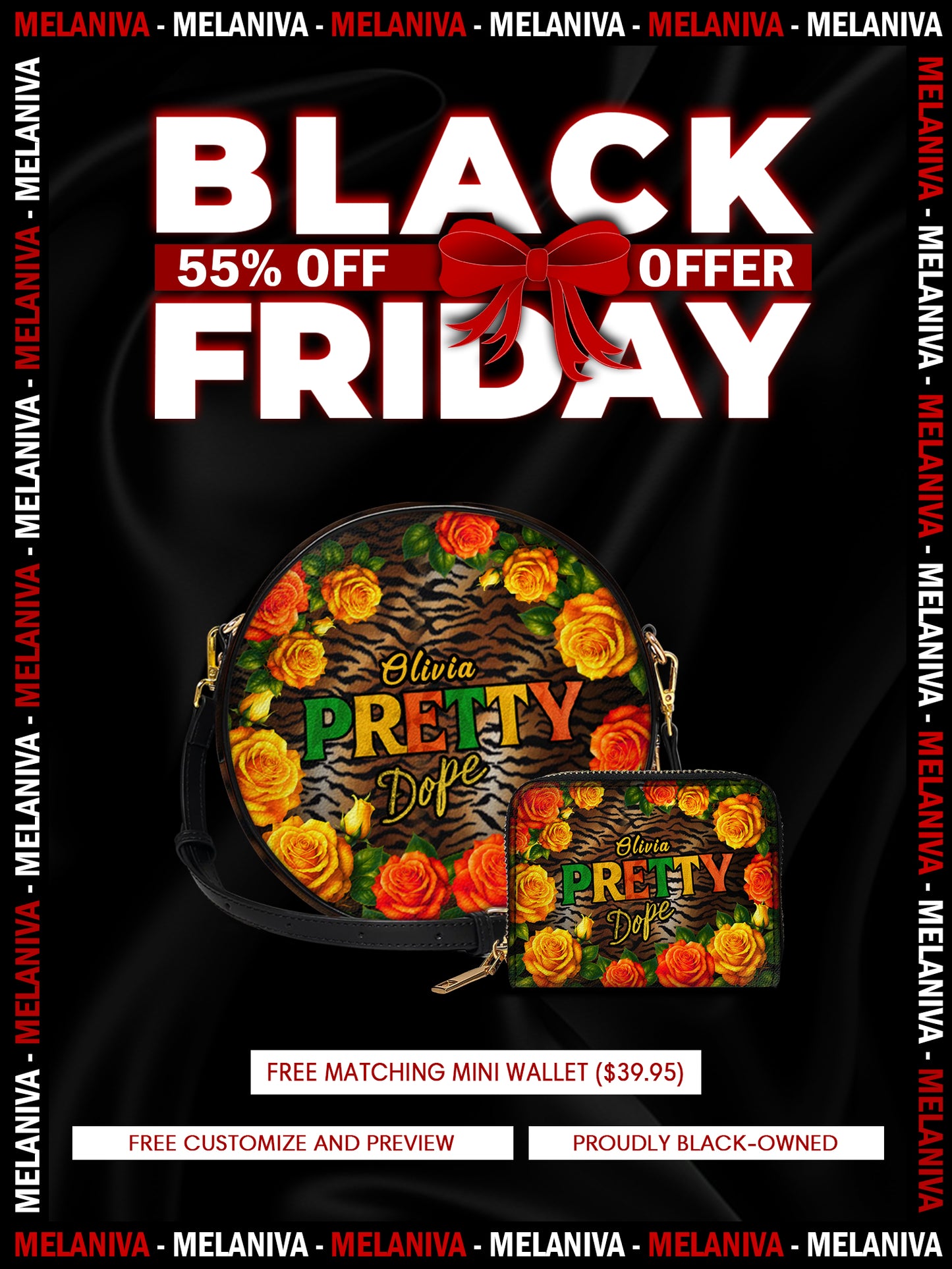 Melaniva “Pretty Dope” Leather Circle Crossbag Deal