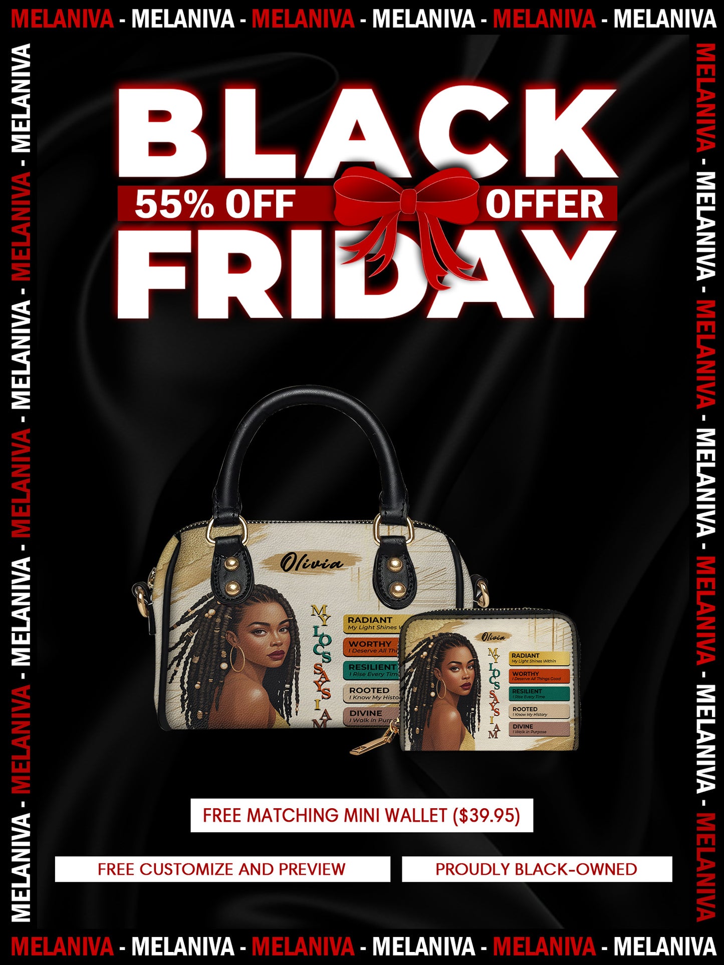 Melaniva “The Power of I Am” Leather Mini Satchel Deal