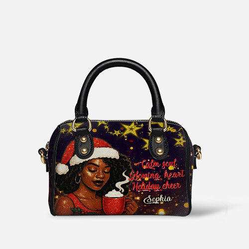 Melaniva Peaceful Christmas Leather Mini Satchel