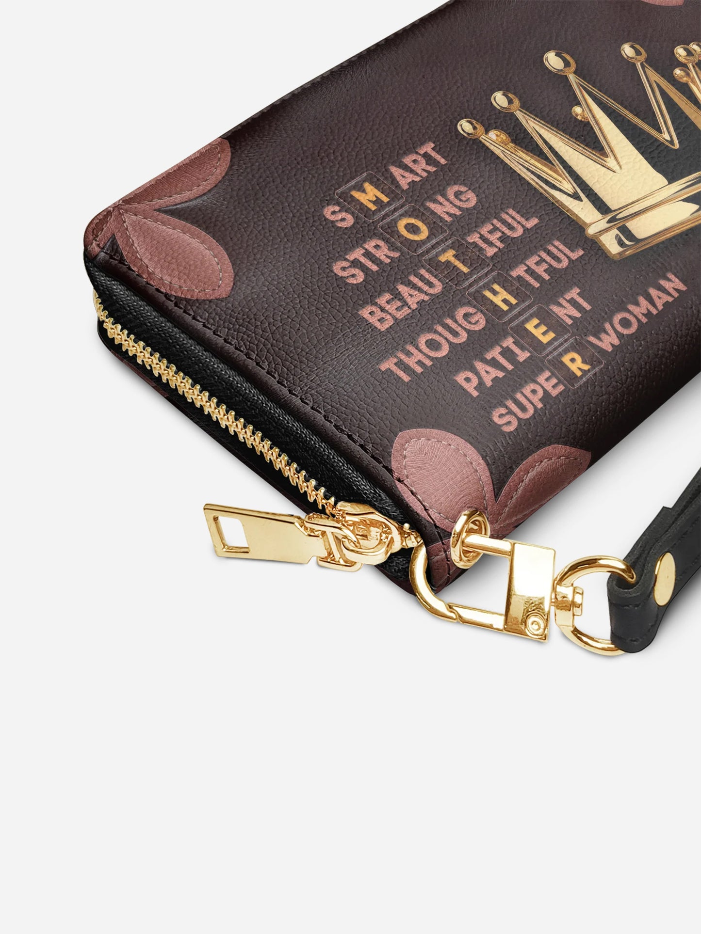 Melaniva Crowned Black Mother Leather Wallet