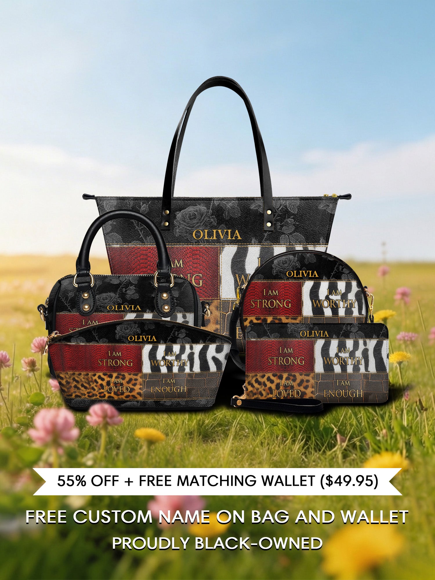 Melaniva "Patchwork of Power" Tote Bag The Lucky Bundle - Melaniva