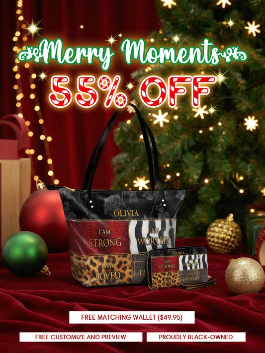 Melaniva Patchwork of Power Leather Tote Bag Deal (FREE WALLET)