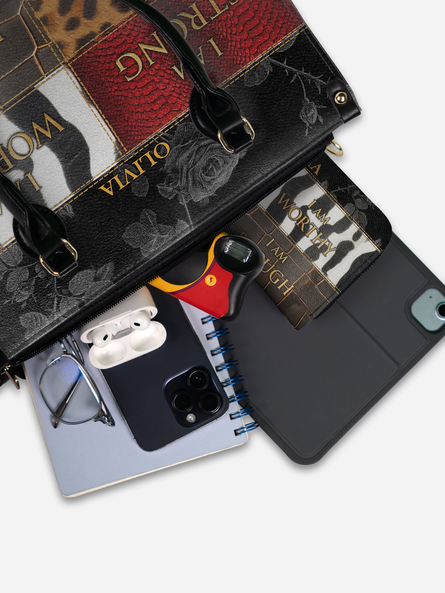 Melaniva Patchwork of Power Leather Handbag Deal (FREE WALLET)