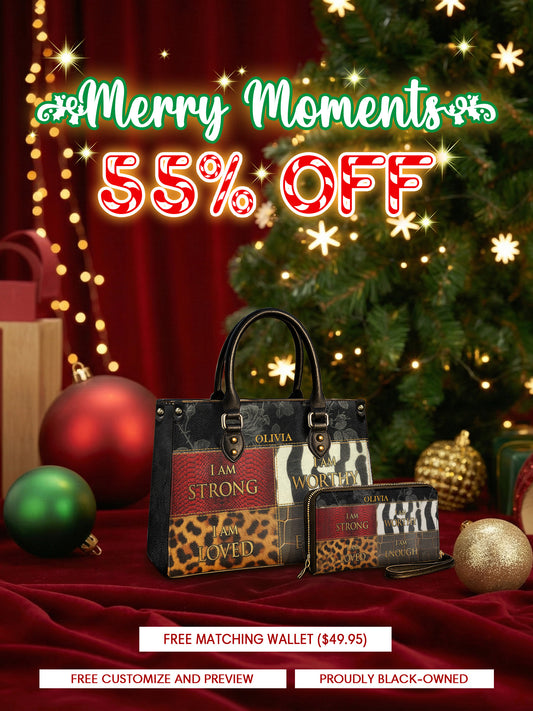 Melaniva Patchwork of Power Leather Handbag Deal (FREE WALLET)