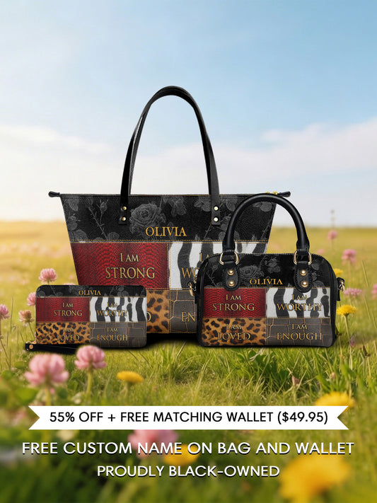 Melaniva "Patchwork of Power" Tote Bag The Perfect Trio - Melaniva
