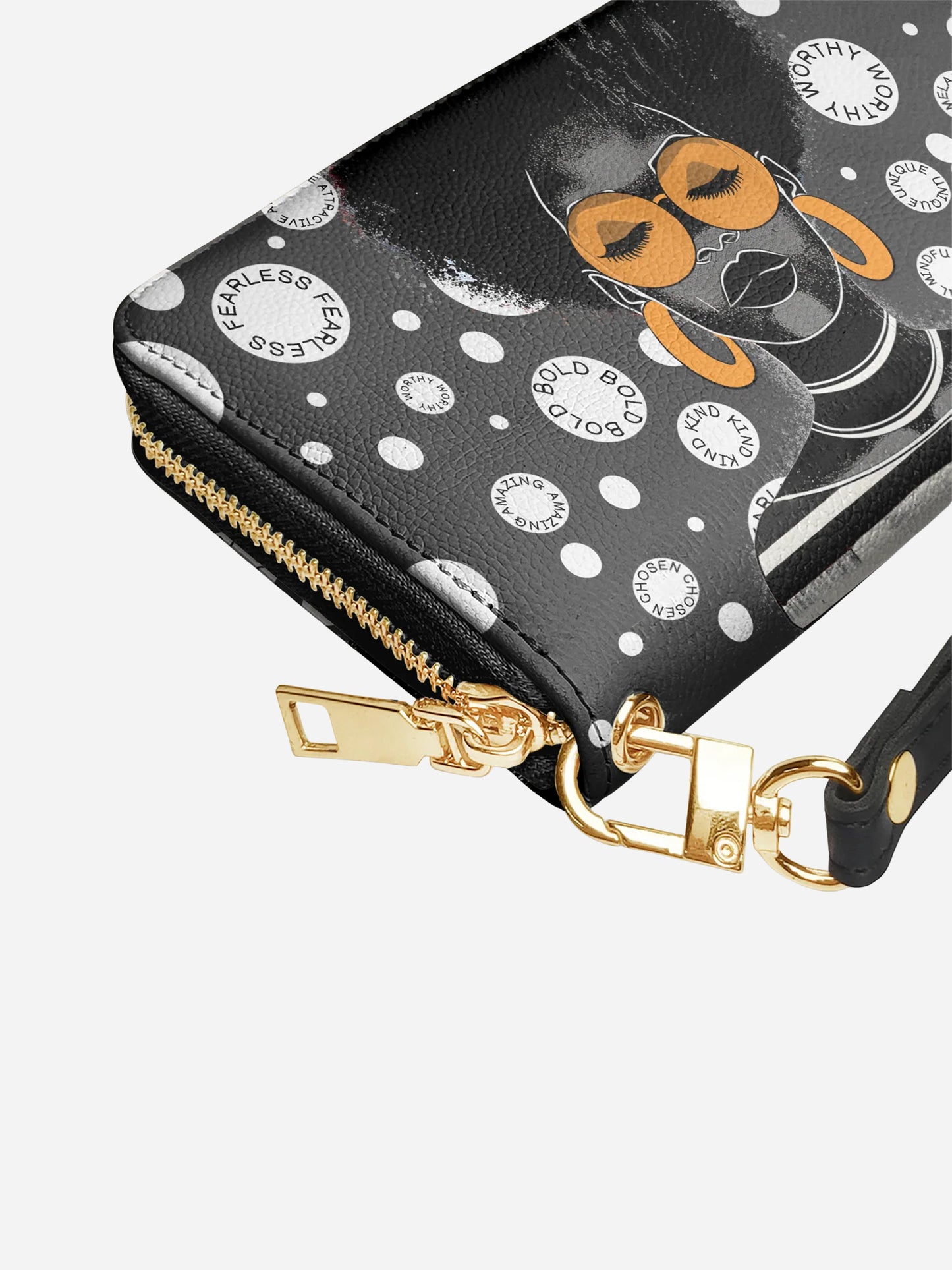 Melaniva Circle of Strength Leather Long Wallet (ONLY $5.99)