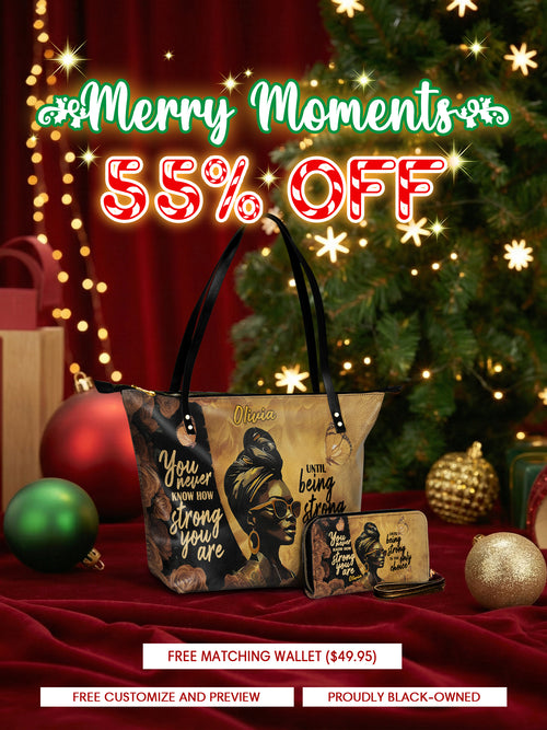 Melaniva Choice of Strength Leather Tote Bag Deal (FREE WALLET)