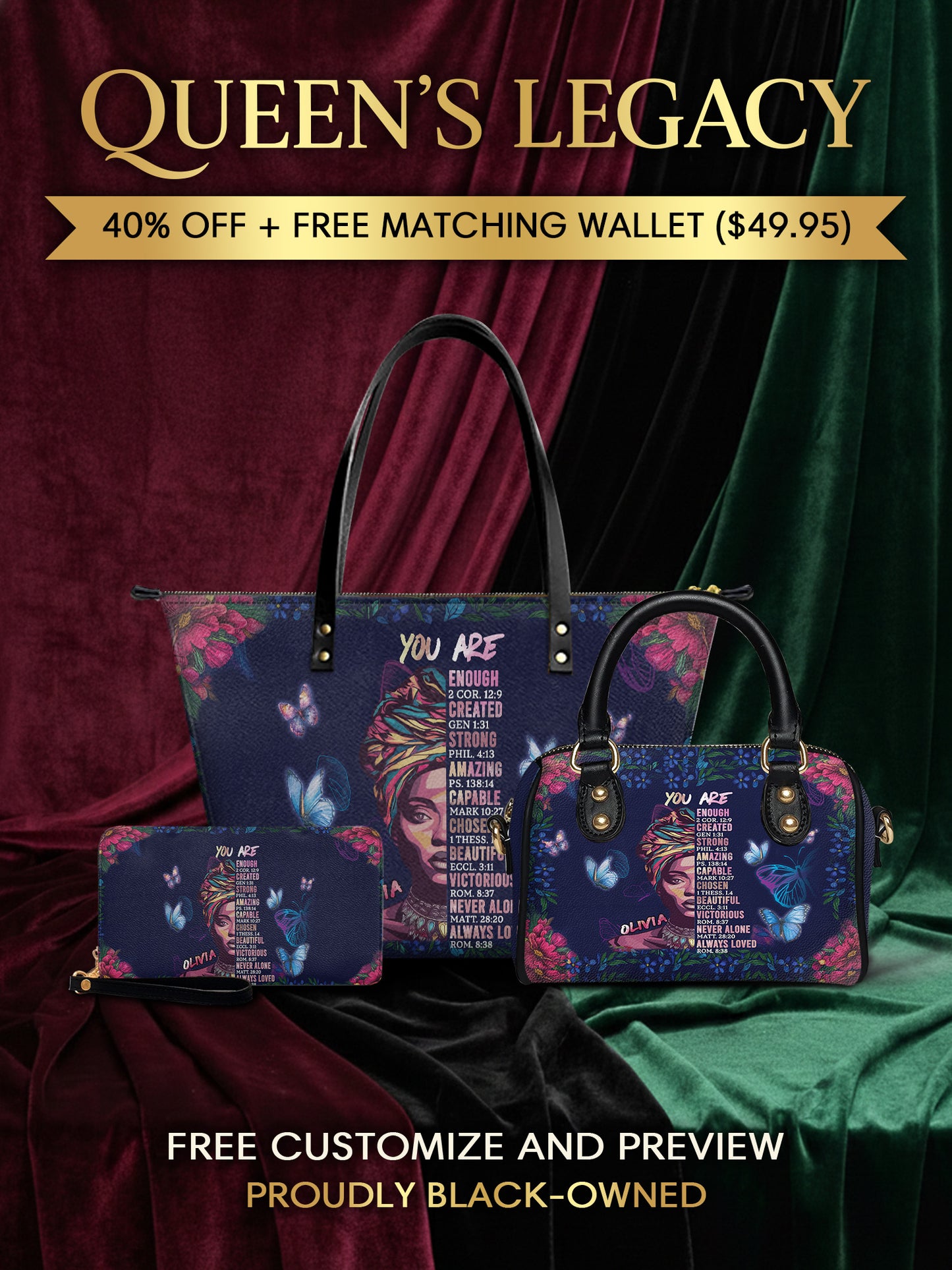 Melaniva "Declaration of You" Tote Bag The Perfect Trio - Melaniva