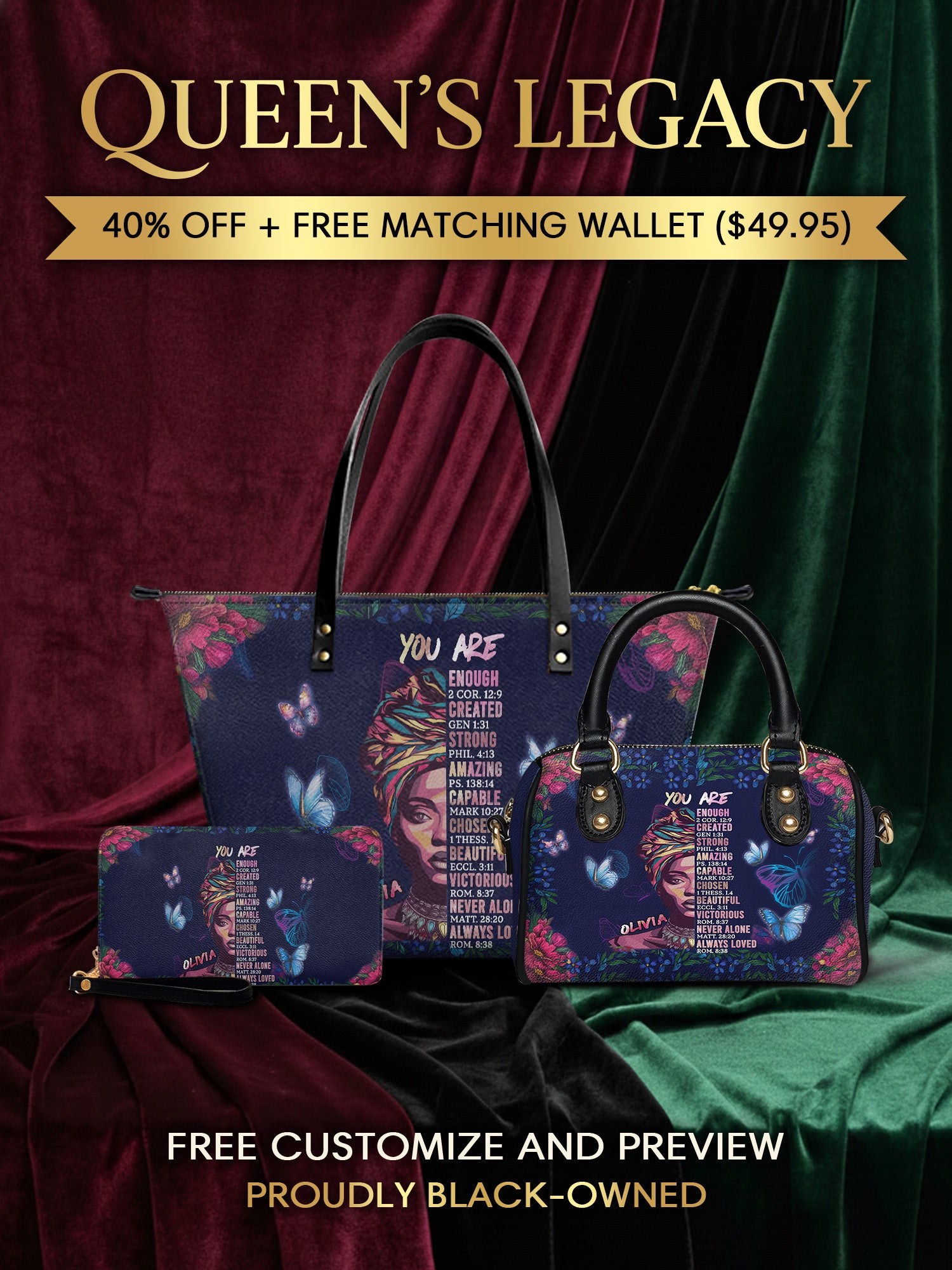 Melaniva "Declaration of You" Tote Bag The Perfect Trio - Melaniva