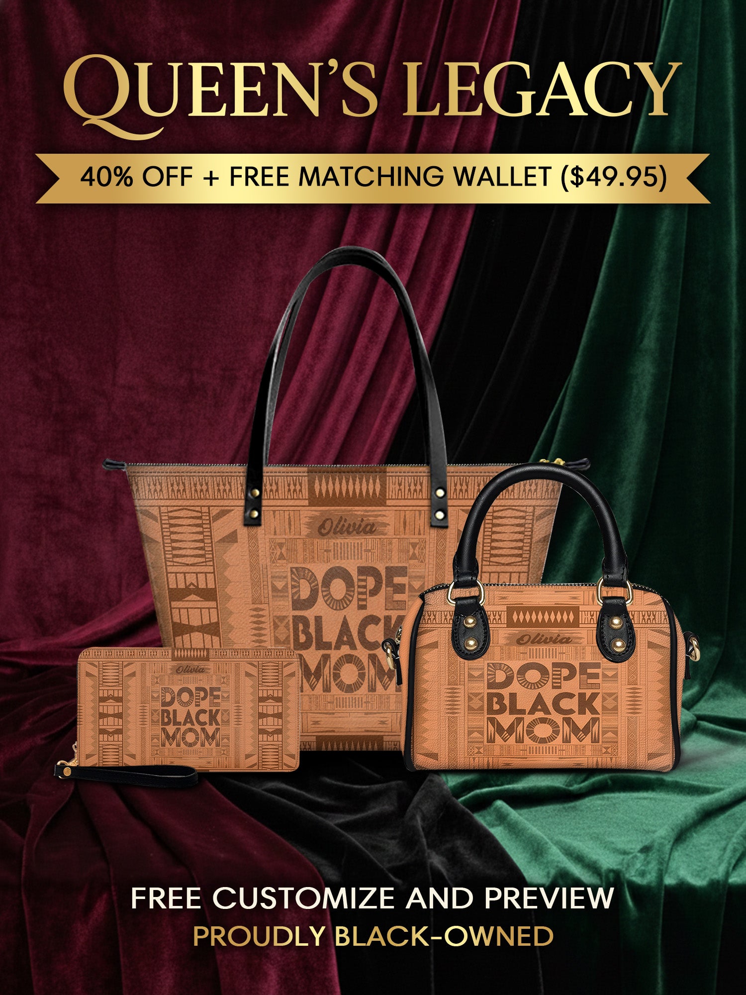 Melaniva "Dope Mom" Tote Bag The Perfect Trio - Melaniva