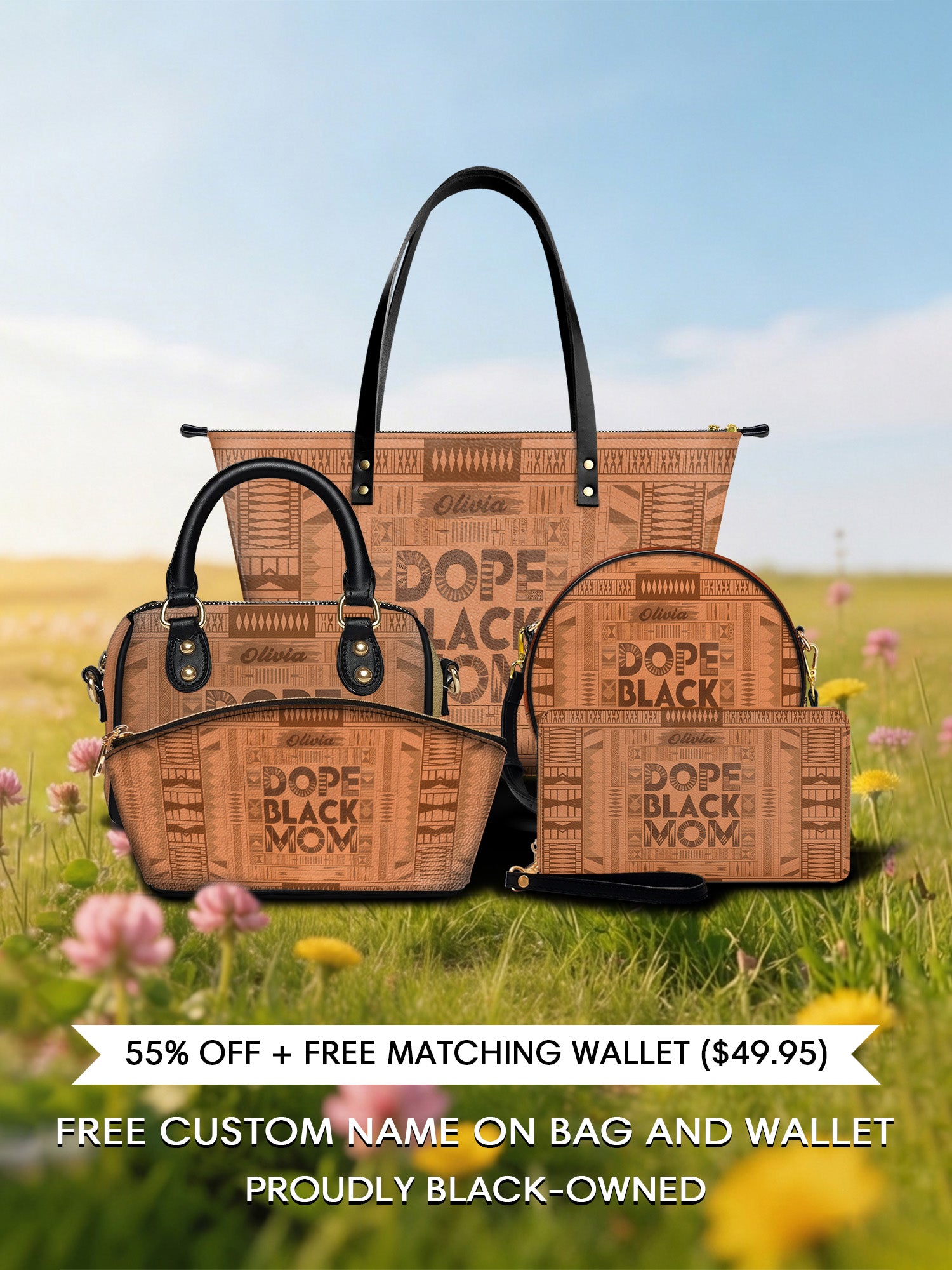 Melaniva "Dope Mom" Tote Bag The Lucky Bundle - Melaniva
