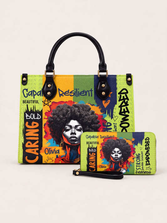 Melaniva Empowered Essence Lemon Lime Leather Handbag Deal