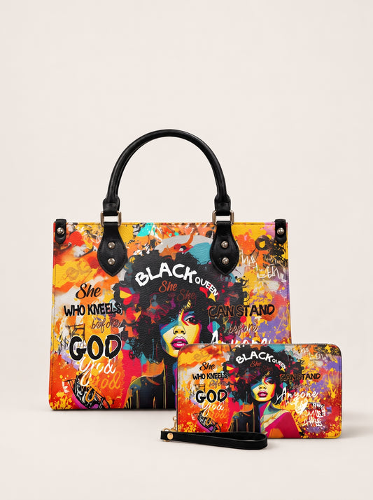 Melaniva Bold Crown Leather Handbag Deal (FREE WALLET)