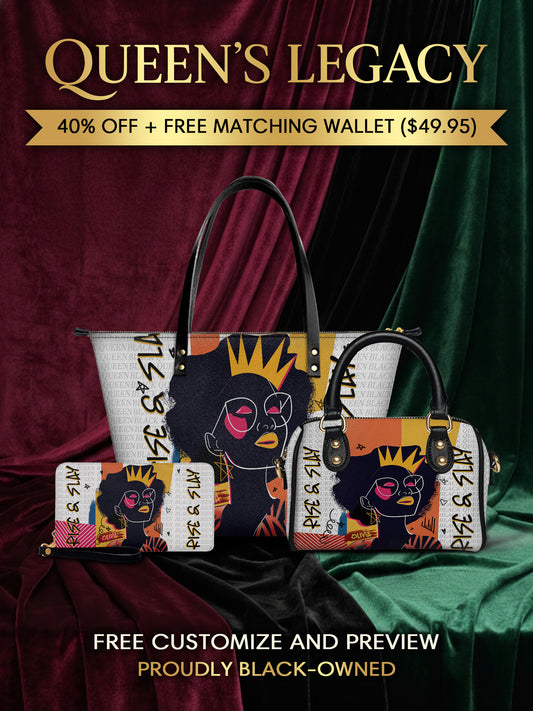 Melaniva "Crowned Muse White" Tote Bag The Perfect Trio - Melaniva