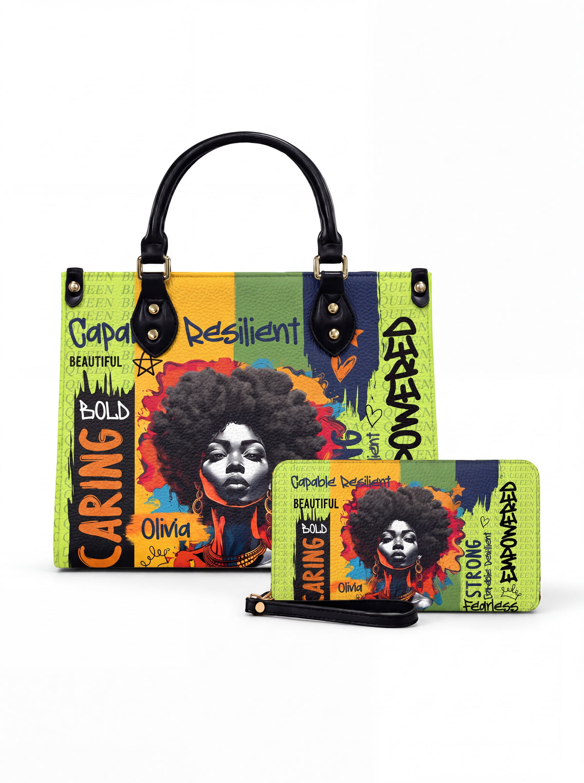 Melaniva Empowered Essence Lemon Lime Leather Handbag Deal