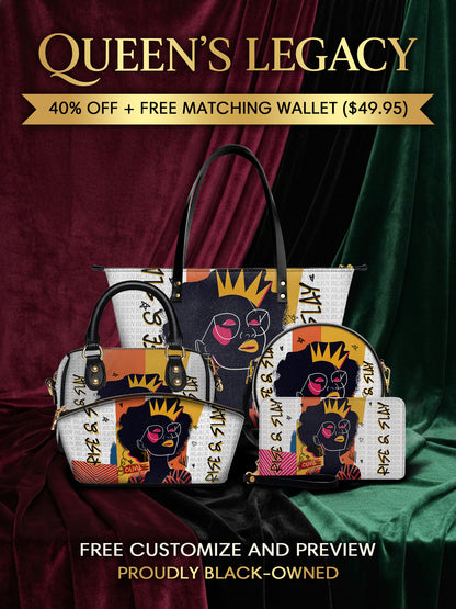 Melaniva "Crowned Muse White" Tote Bag The Lucky Bundle - Melaniva