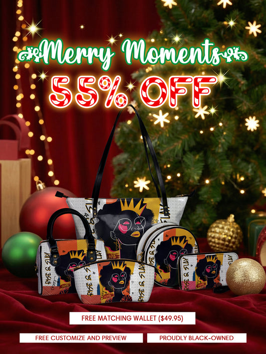 Melaniva "Crowned Muse White" Tote Bag The Lucky Bundle