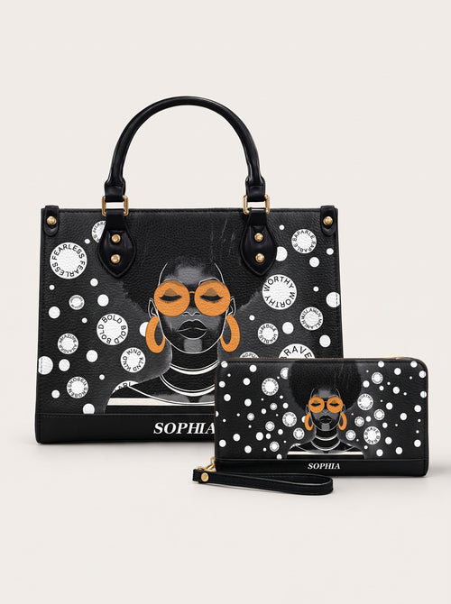 Melaniva Circle of Strength Leather Handbag Deal (FREE WALLET)